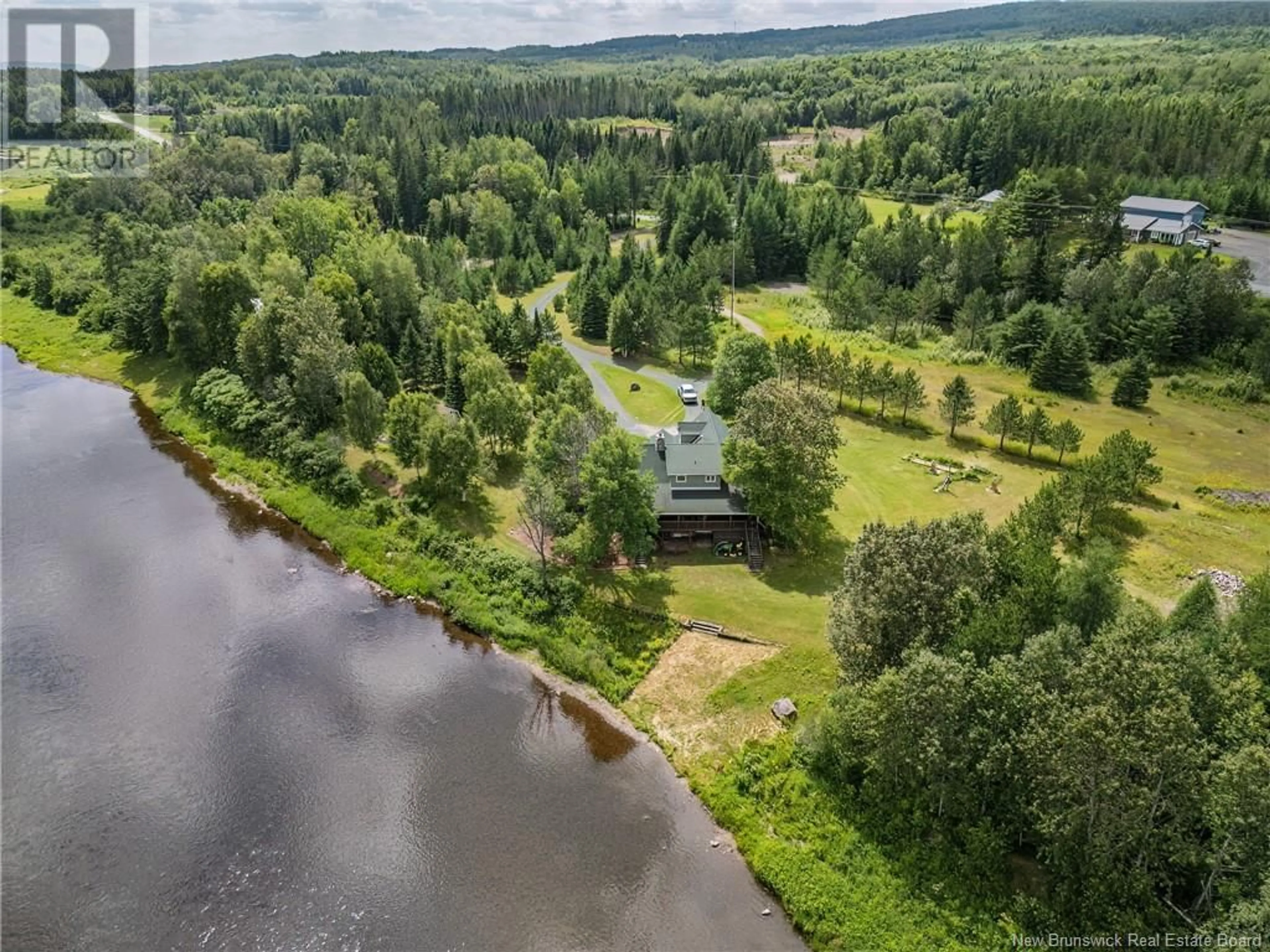 A pic from outside/outdoor area/front of a property/back of a property/a pic from drone, water/lake/river/ocean view for 116 ROUTE 385, Weaver New Brunswick E7G3H7