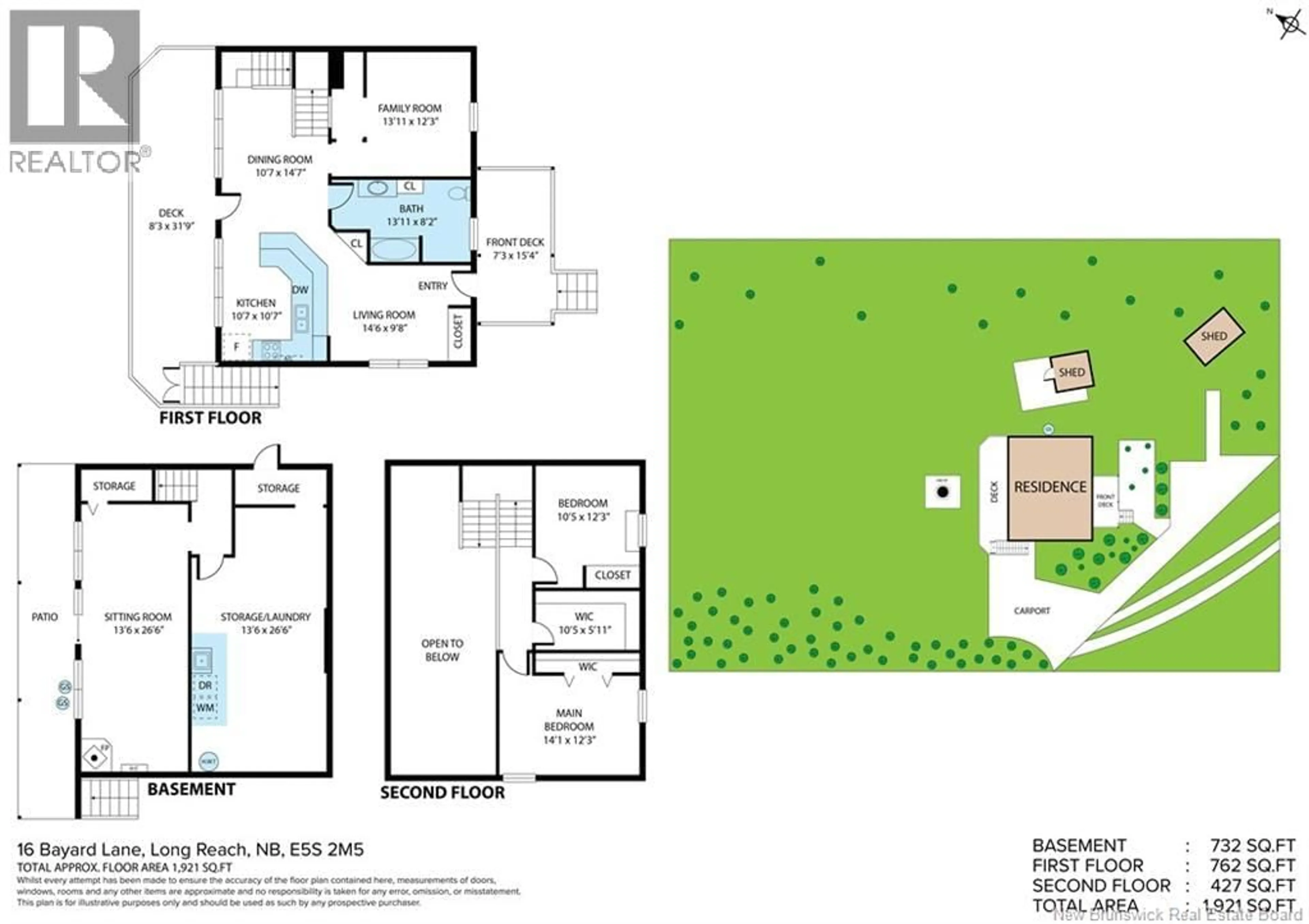 Floor plan for 16 BAYARD LANE, Long Reach New Brunswick E5S2M5