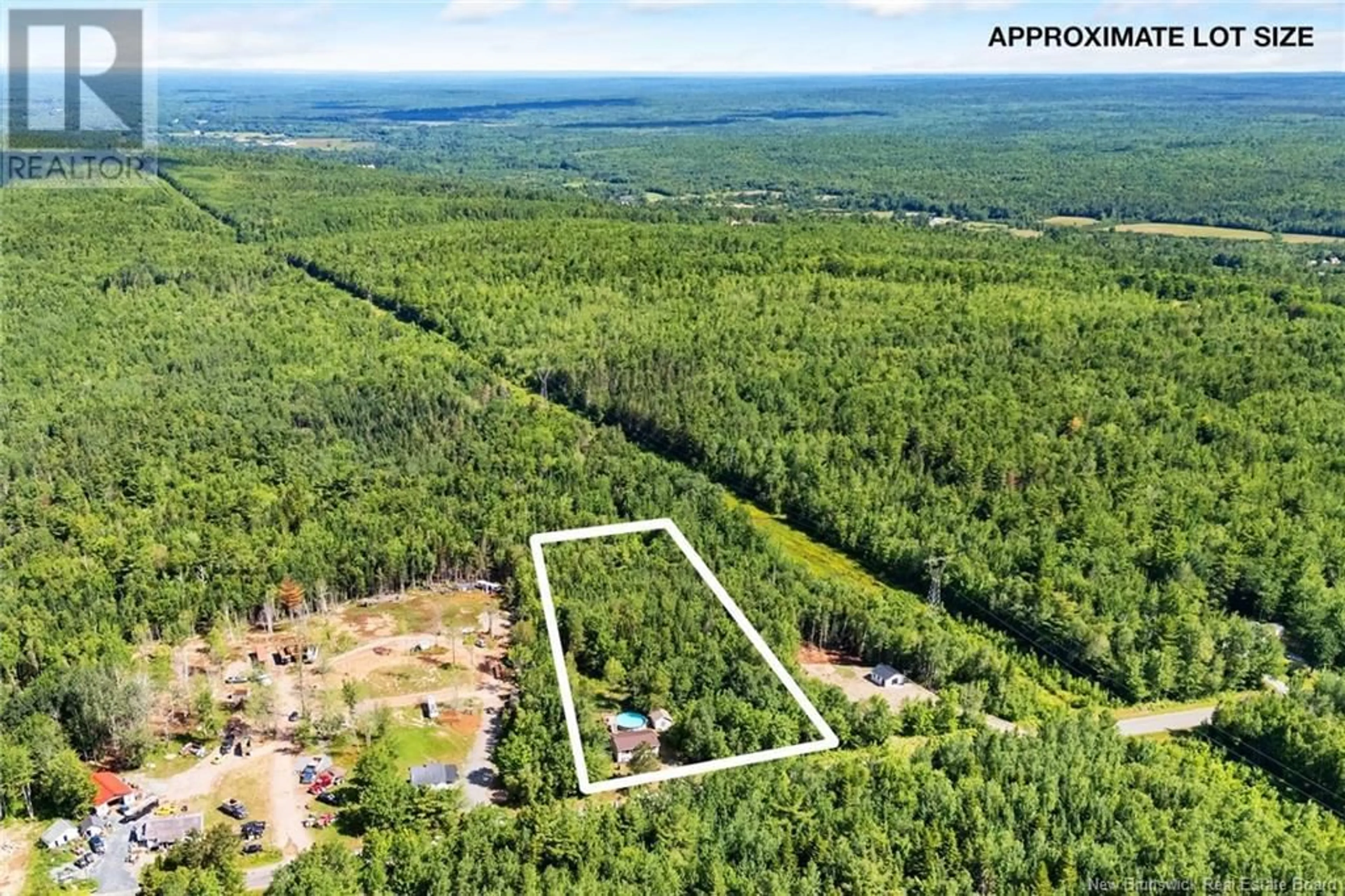 A pic from outside/outdoor area/front of a property/back of a property/a pic from drone, forest/trees view for 66 BOYNE ROAD, Hoyt New Brunswick E5L2B8