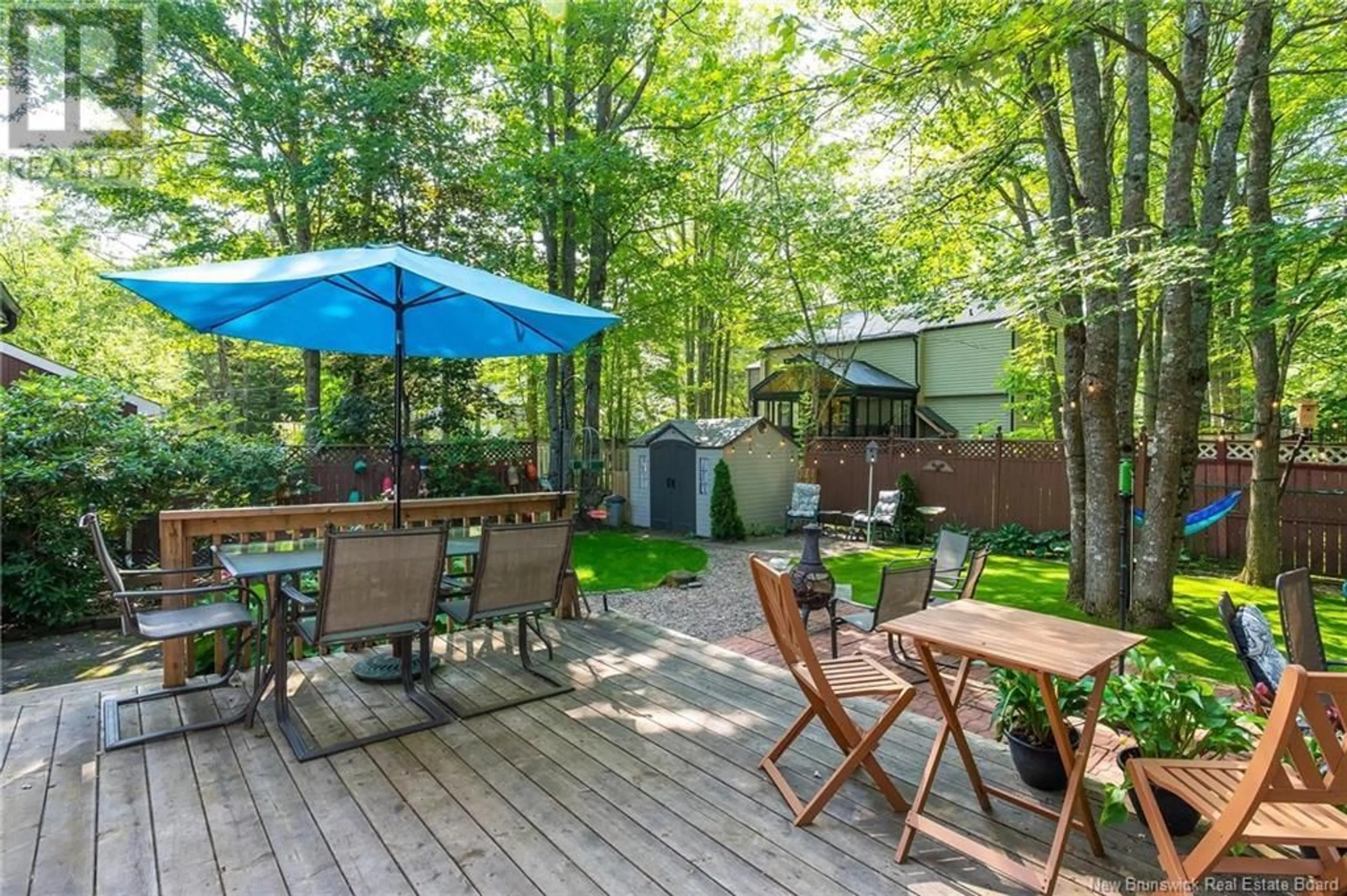 Patio, forest/trees view for 64 OAKMOOR TERRACE, Moncton New Brunswick E1G1T4