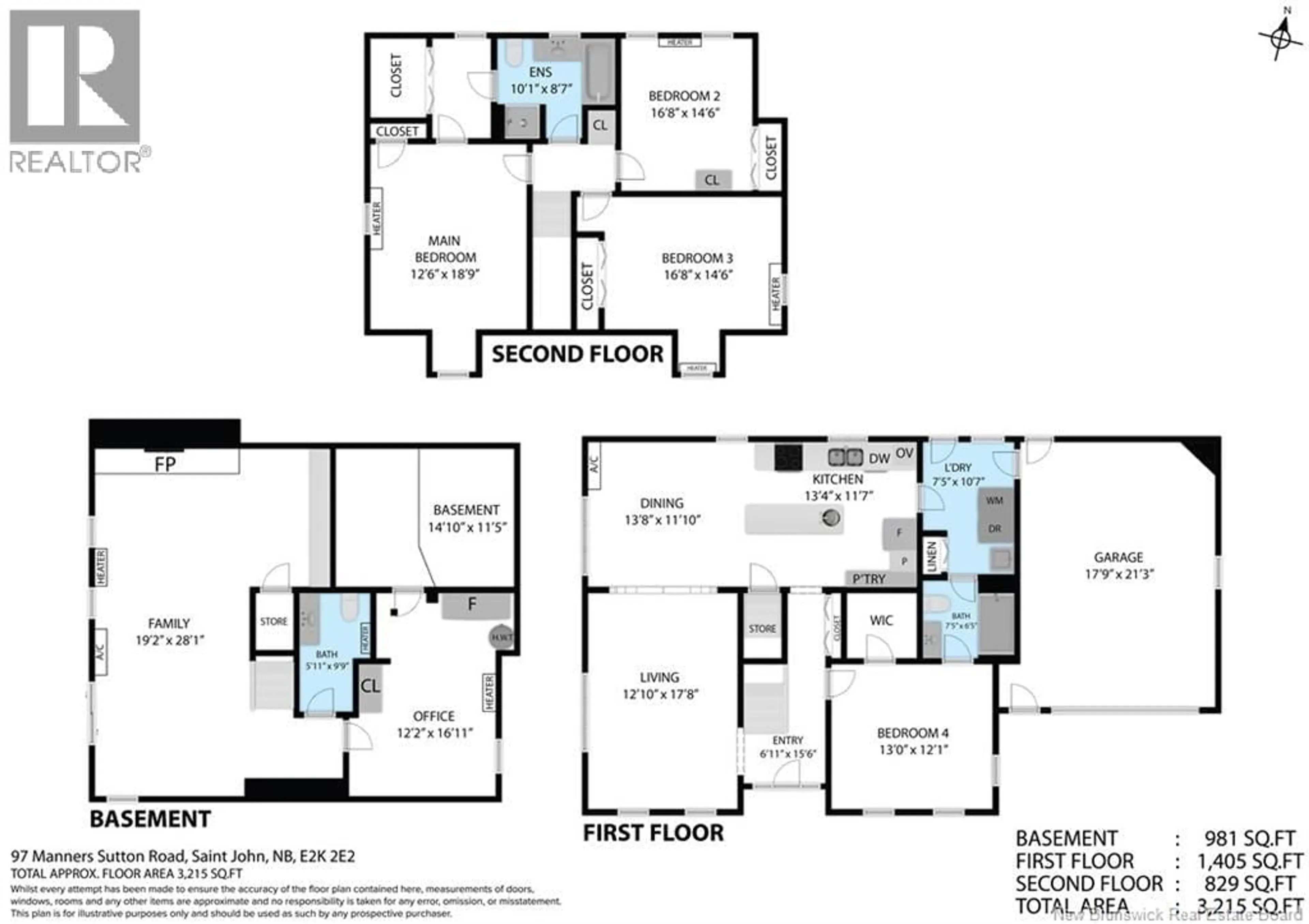 Floor plan for 97 MANNERS SUTTON ROAD, Saint John New Brunswick E2K2E2