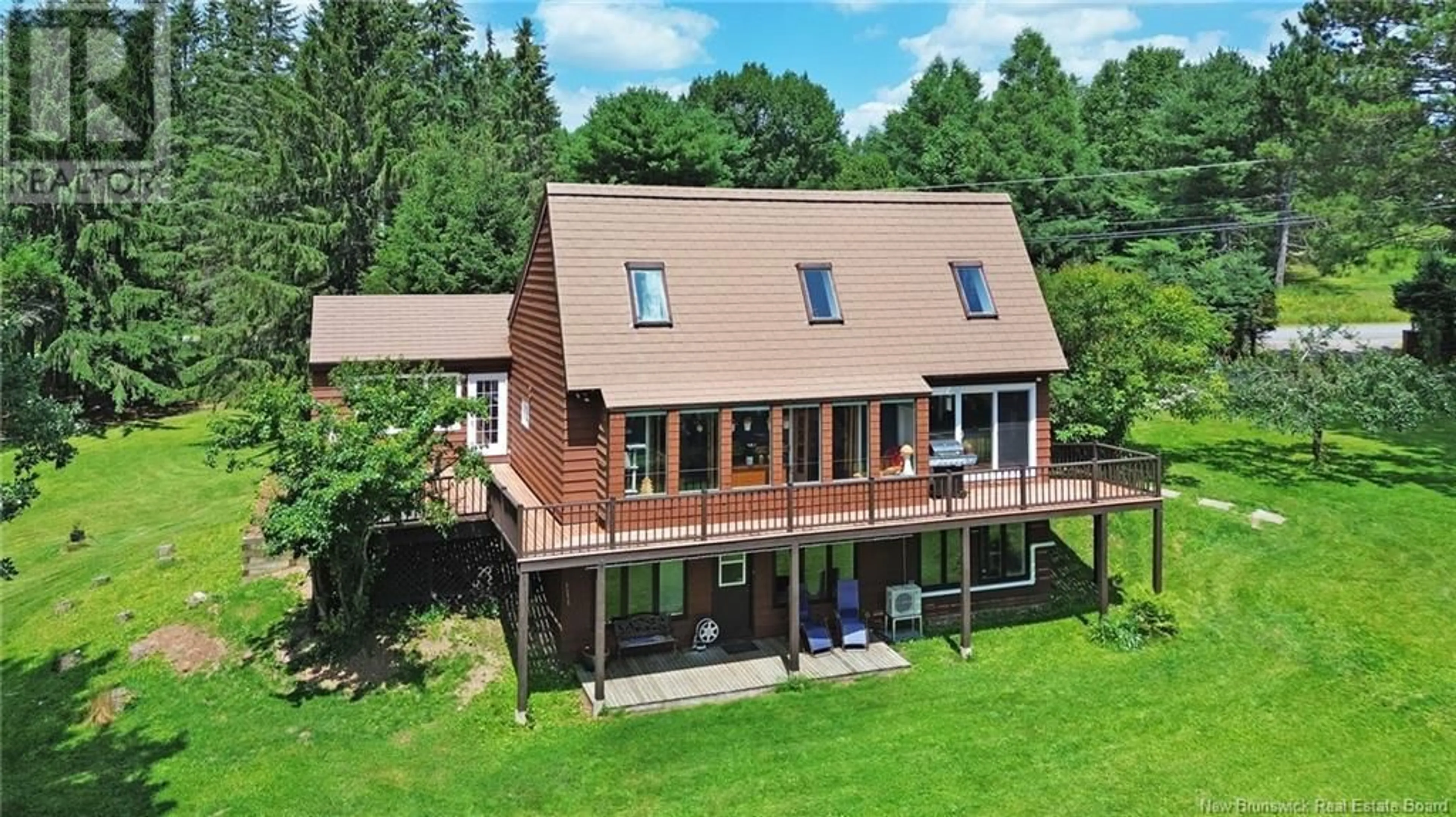 A pic from outside/outdoor area/front of a property/back of a property/a pic from drone, water/lake/river/ocean view for 150 MACTAQUAC HEIGHTS, Keswick Ridge New Brunswick E6L1P1
