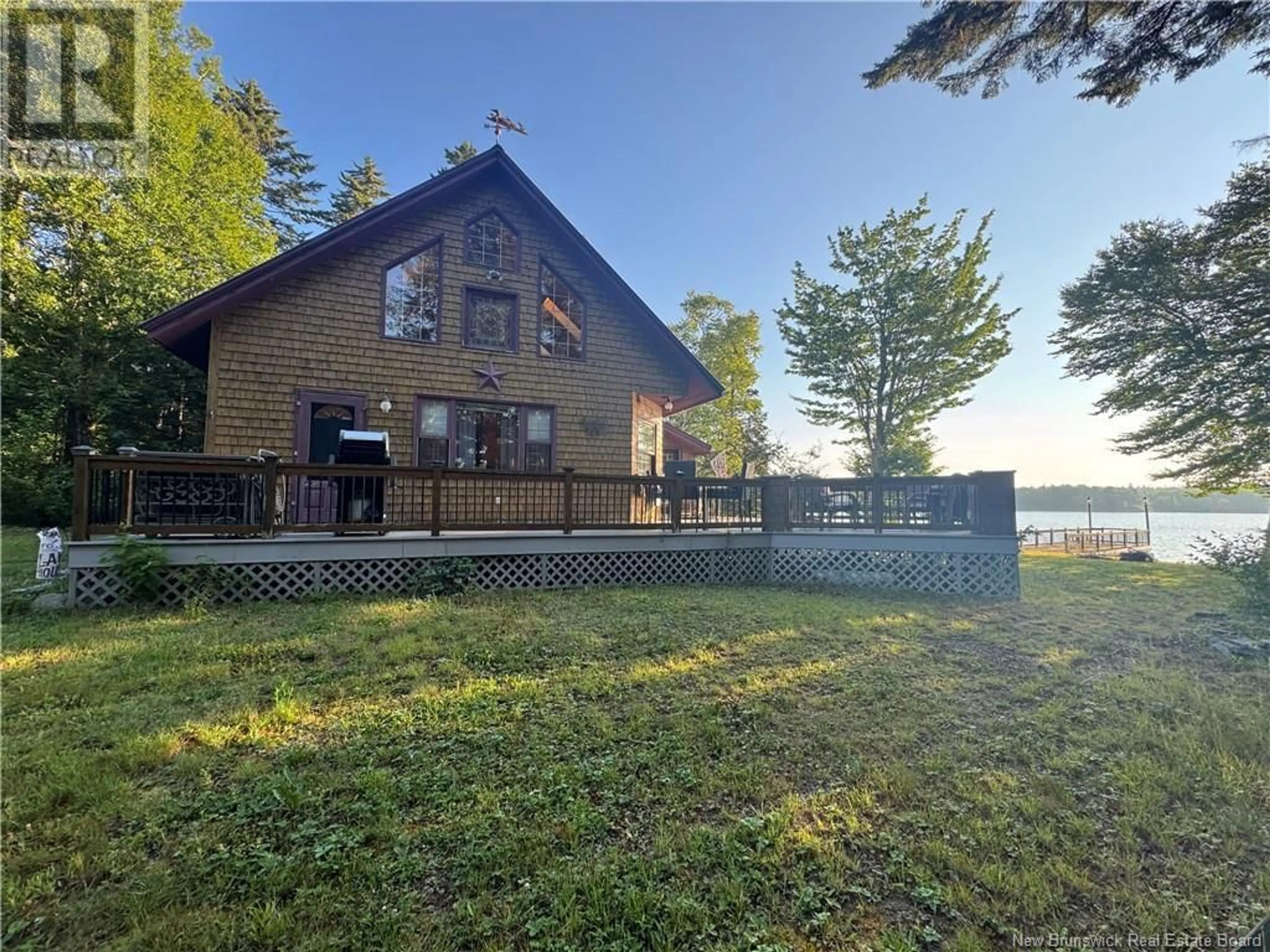A pic from outside/outdoor area/front of a property/back of a property/a pic from drone, water/lake/river/ocean view for 30 DEER POINT ROAD, Johnson Settlement New Brunswick E5A1S5