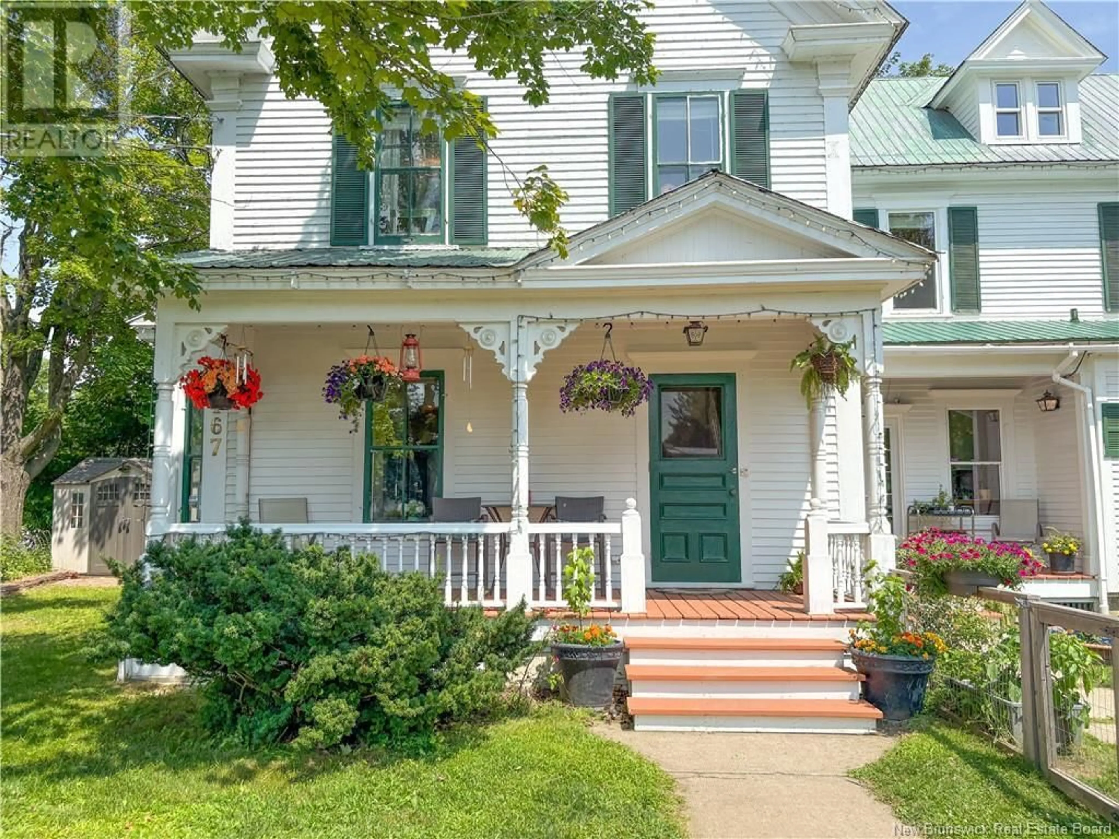 Home with vinyl exterior material, street for 167 BROADWAY STREET, Woodstock New Brunswick E7M1B6