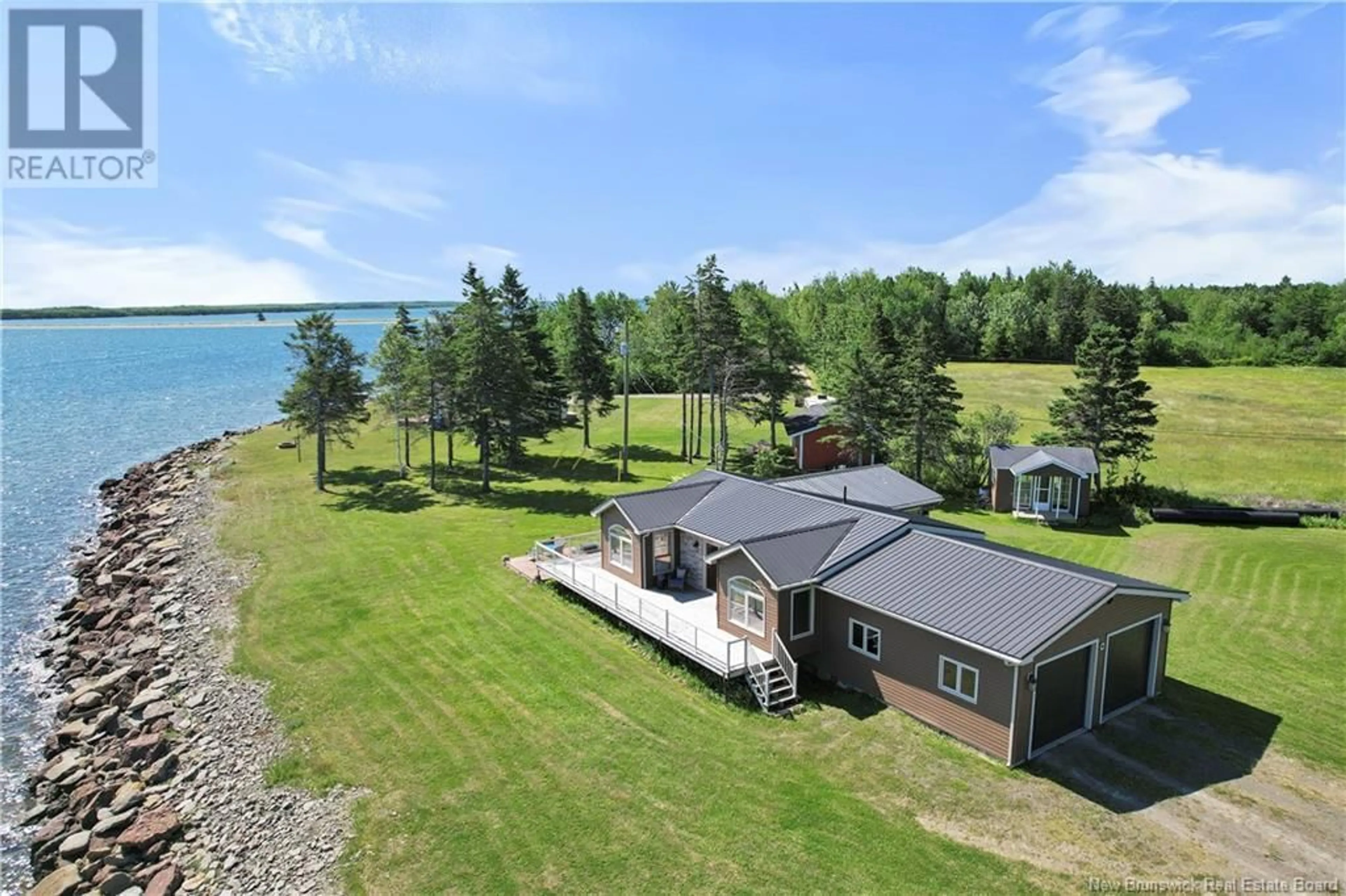 A pic from outside/outdoor area/front of a property/back of a property/a pic from drone, water/lake/river/ocean view for 3326 ROUTE 535, Cocagne New Brunswick E4R3K4