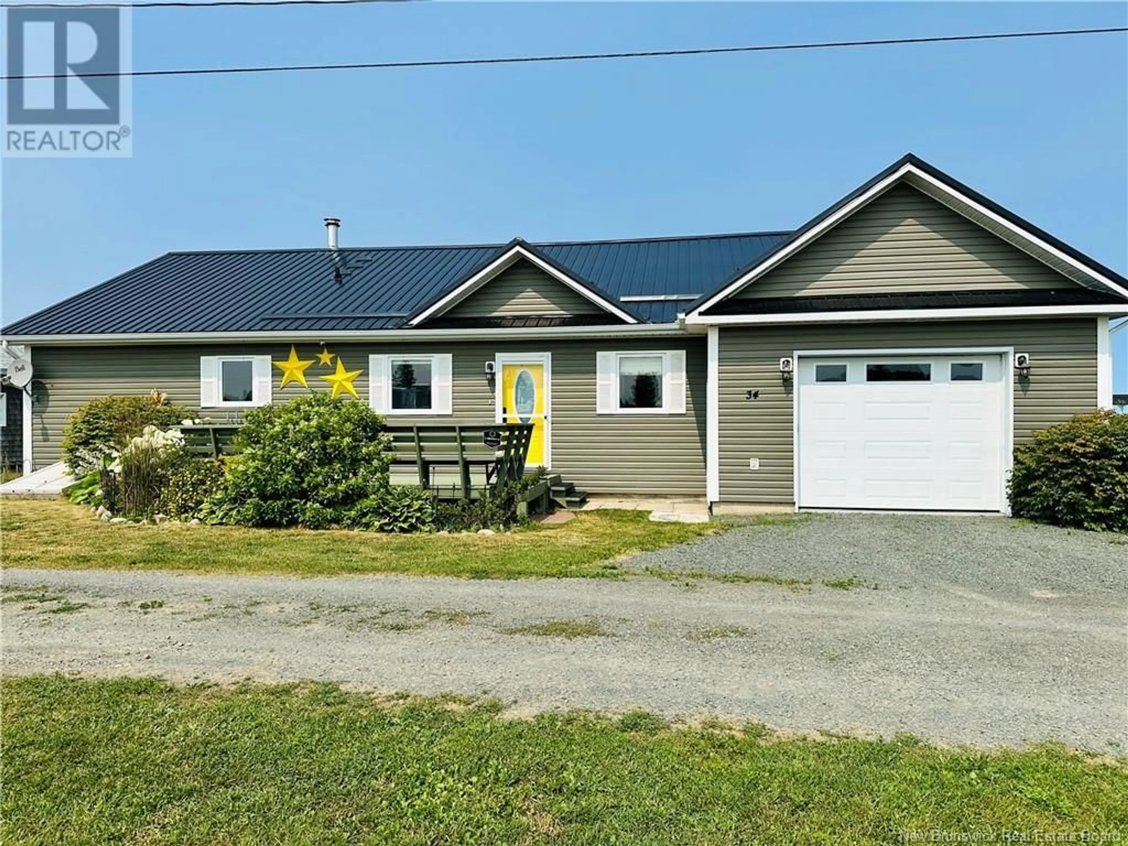 Home with vinyl exterior material, street for 34 FOWLIE LANE, Miramichi Bay New Brunswick E1N0C5