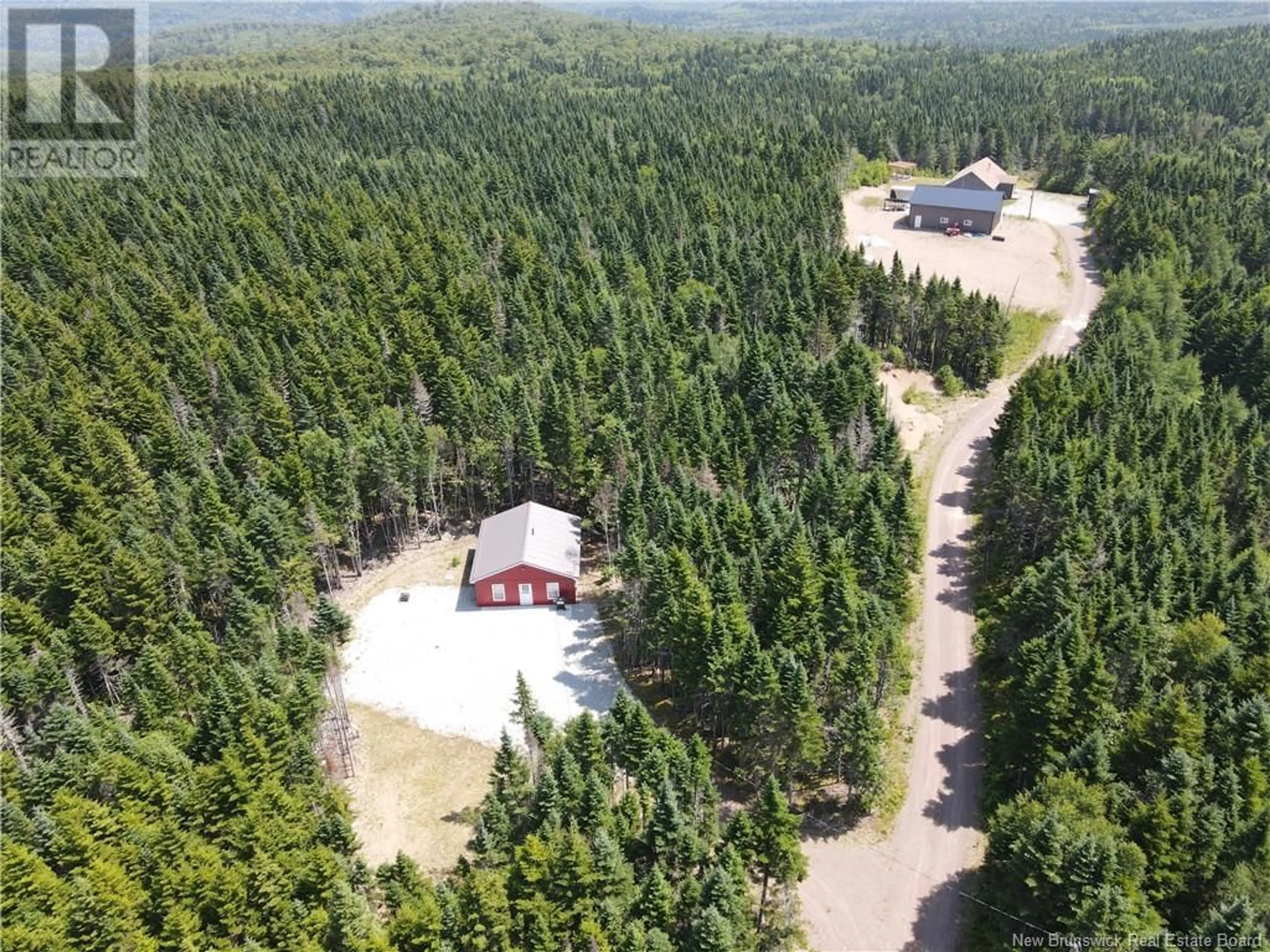 A pic from outside/outdoor area/front of a property/back of a property/a pic from drone, forest/trees view for 855 SHEPODY ROAD, Londonderry New Brunswick E4E0K8