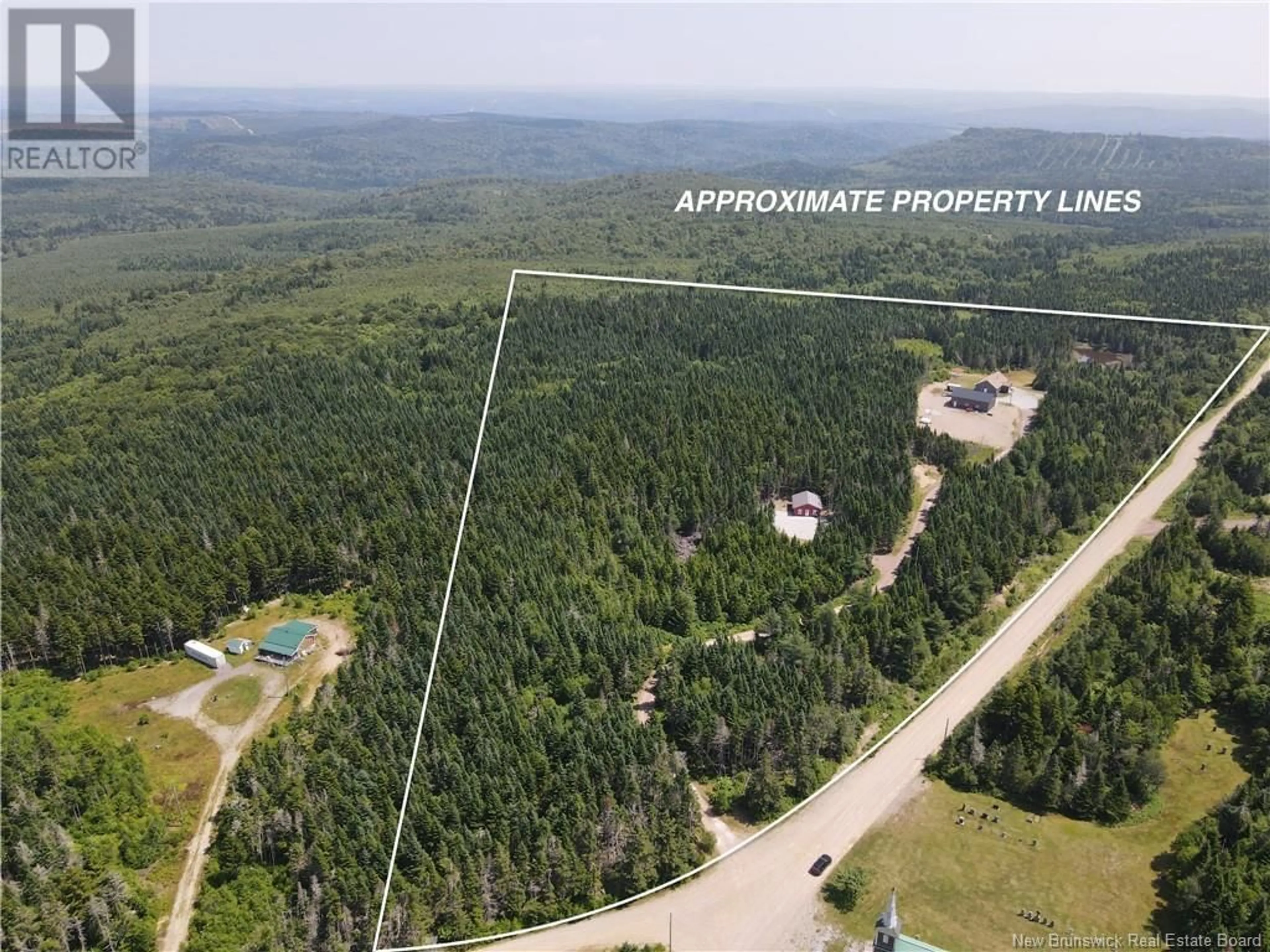 A pic from outside/outdoor area/front of a property/back of a property/a pic from drone, forest/trees view for 855 SHEPODY ROAD, Londonderry New Brunswick E4E0K8