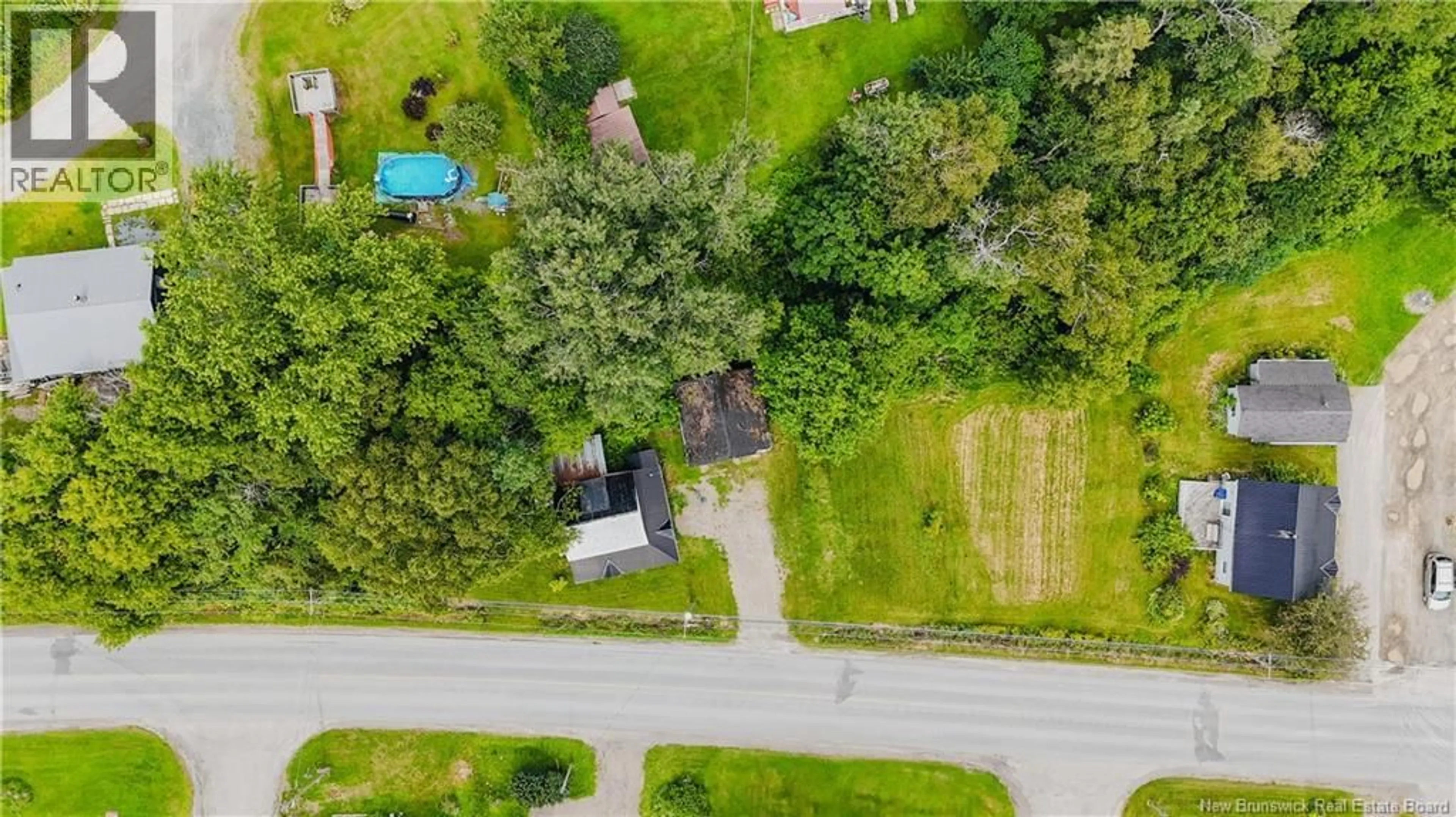 A pic from outside/outdoor area/front of a property/back of a property/a pic from drone, street for 9680 ROUTE 105, Beechwood New Brunswick E7J1Y1