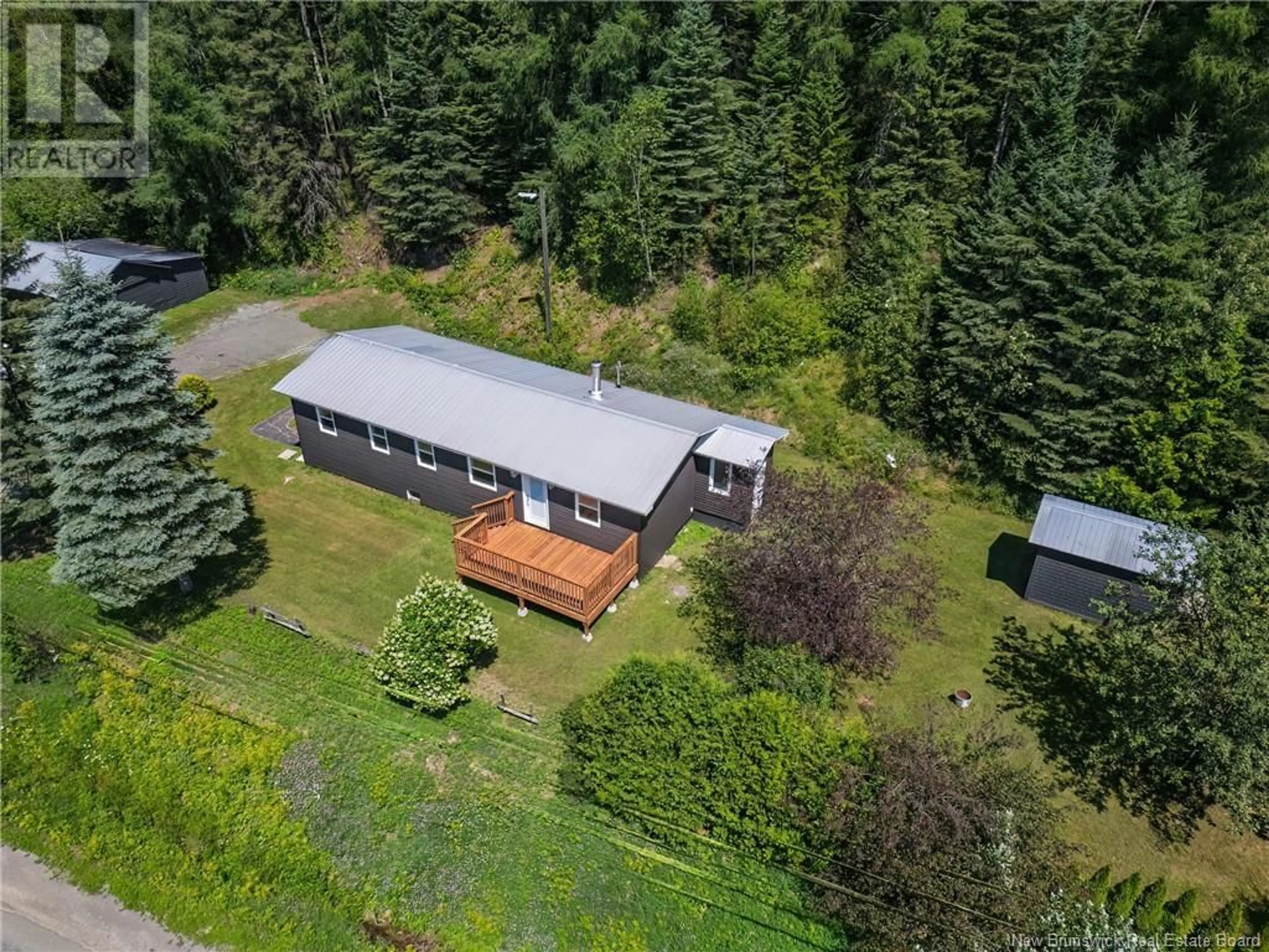A pic from outside/outdoor area/front of a property/back of a property/a pic from drone, unknown for 3068 ROUTE 108, New Denmark New Brunswick E7G2T2