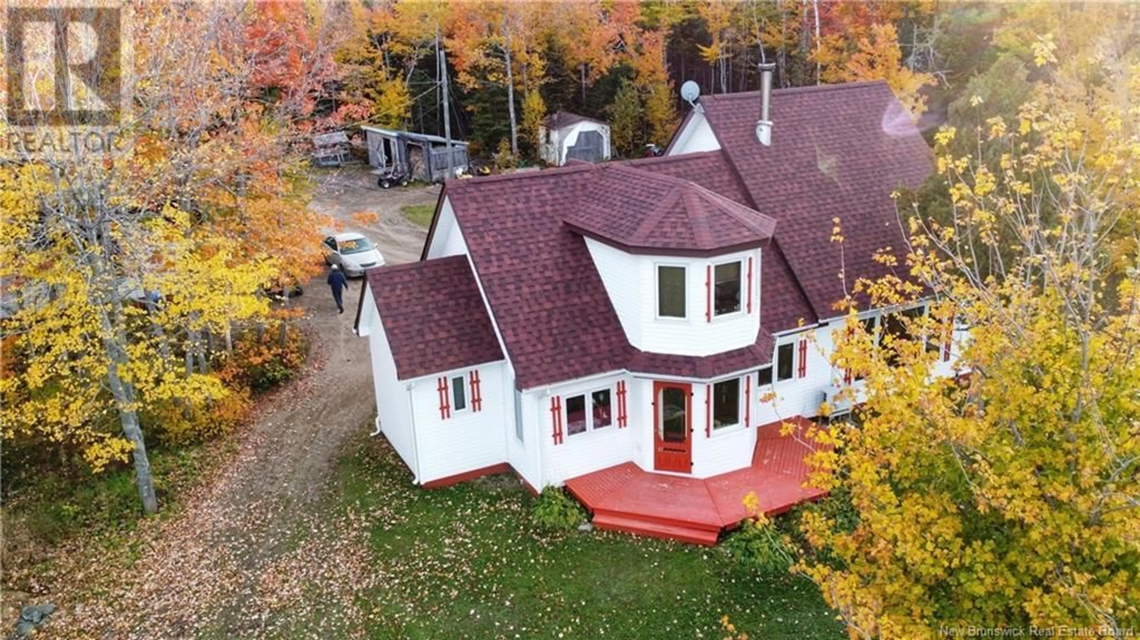 A pic from outside/outdoor area/front of a property/back of a property/a pic from drone, unknown for 1828 CHEM. COWANS CREEK, Landry Office New Brunswick E8S1G5