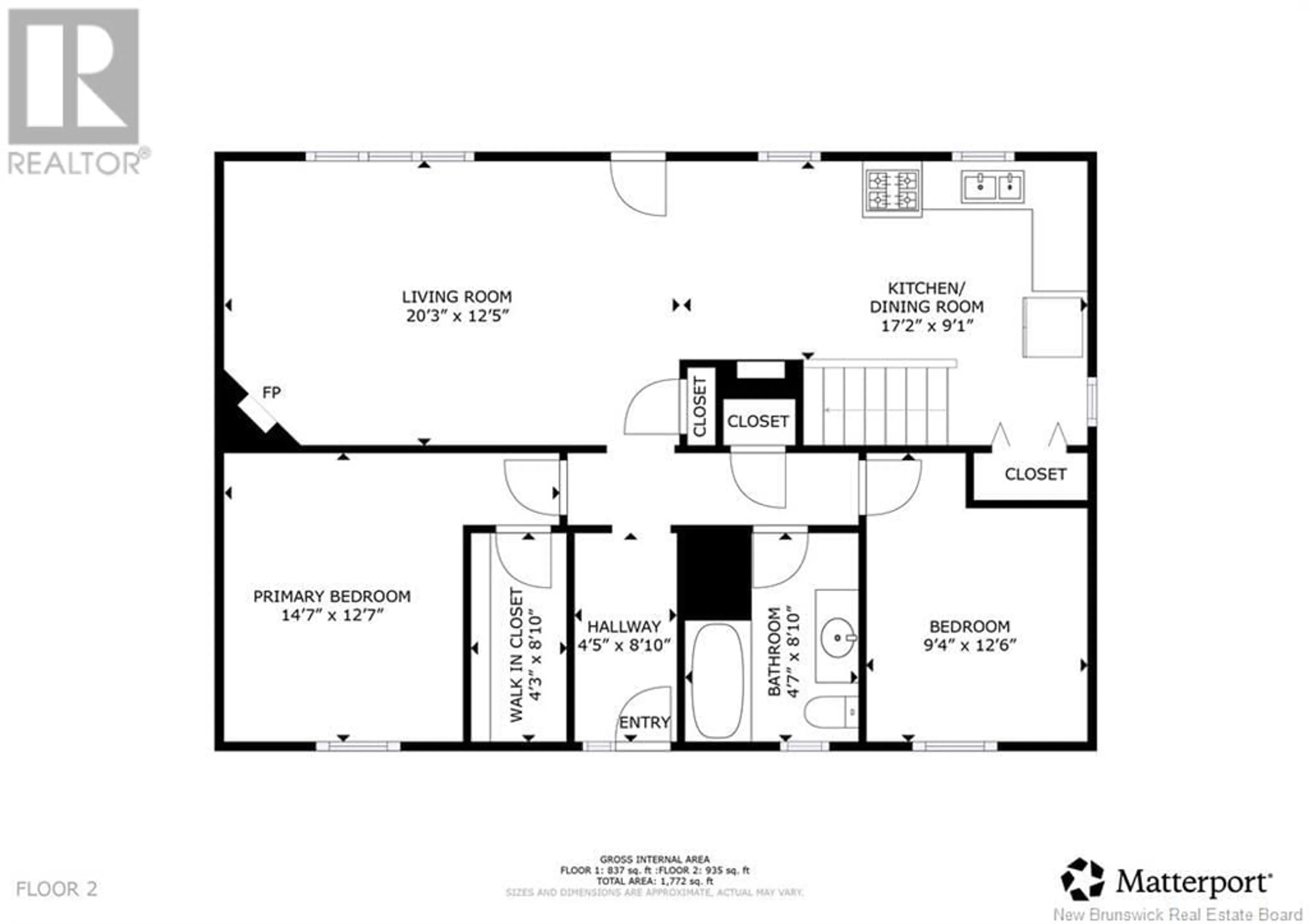 Floor plan for 8 BLACK STREET, Moncton New Brunswick E1C4C3