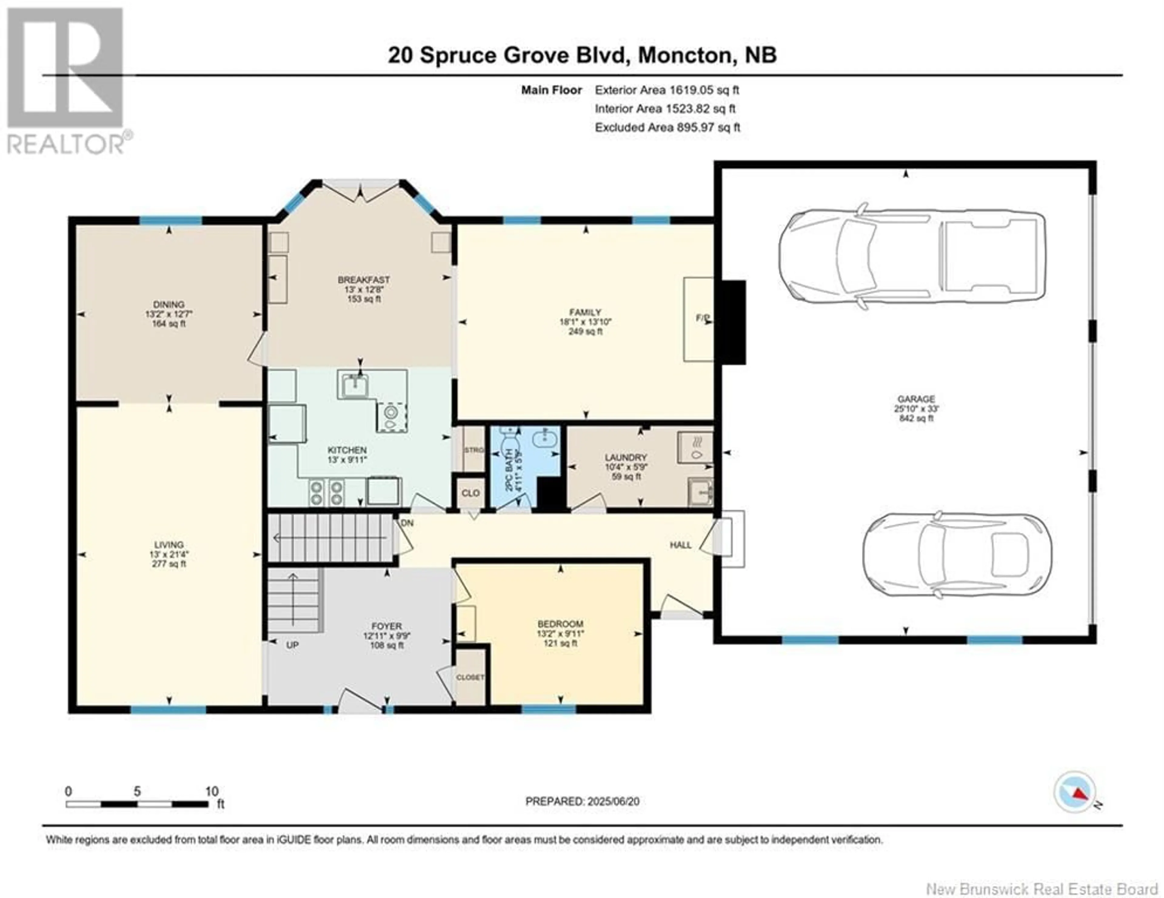 Floor plan for 20 SPRUCE GROVE BOULEVARD, Moncton New Brunswick E1A6Y8
