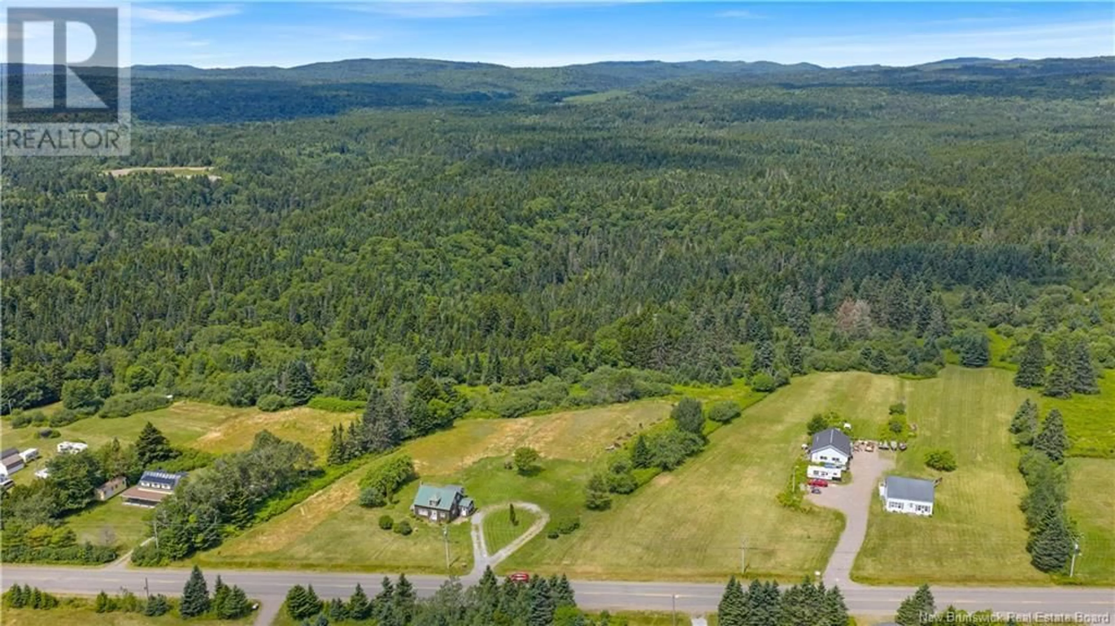 A pic from outside/outdoor area/front of a property/back of a property/a pic from drone, forest/trees view for 139 BIG SALMON RIVER ROAD, Bay View New Brunswick E5R1J8