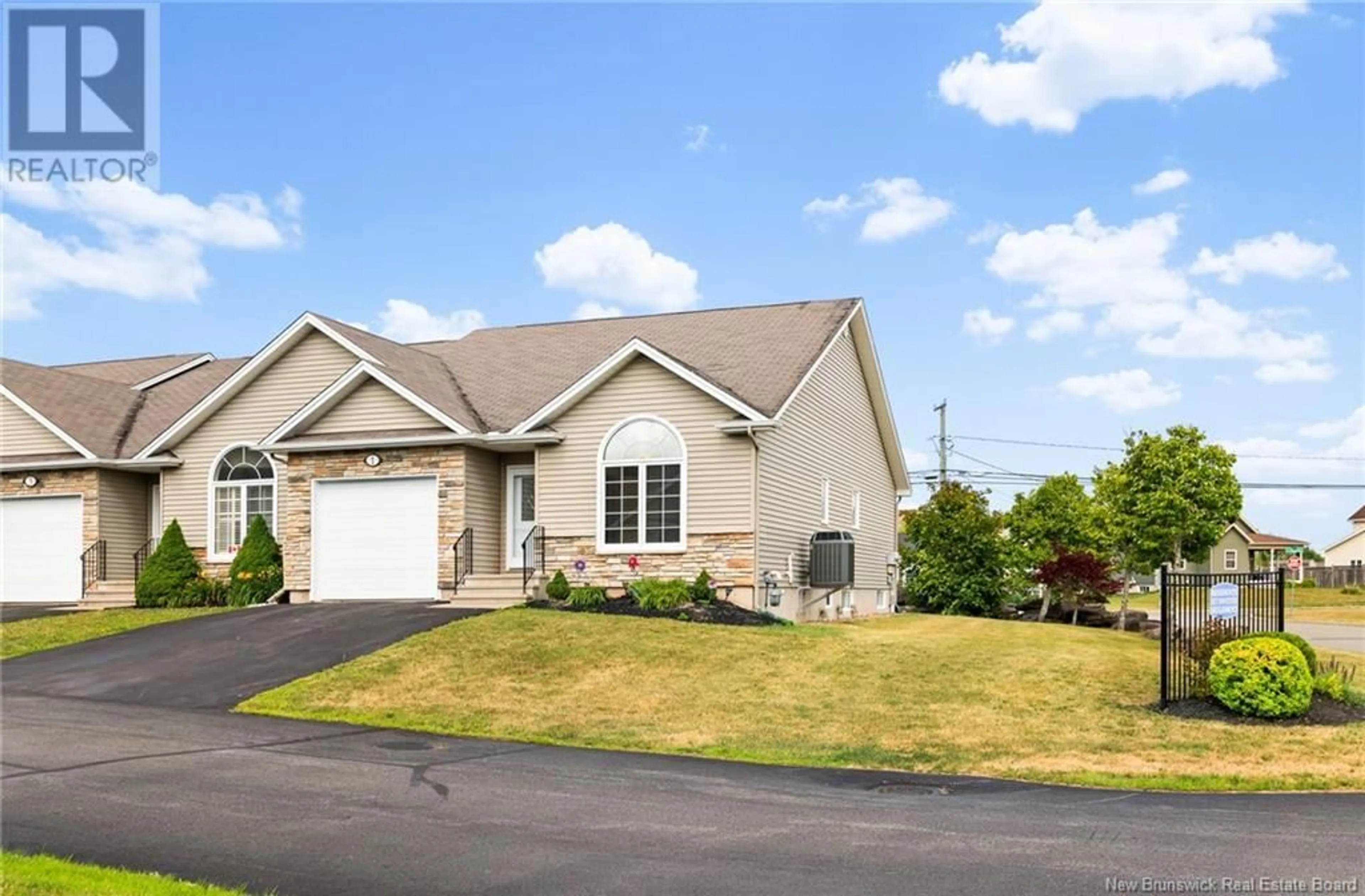 Home with vinyl exterior material, street for 1 ROCKLEY LANE, Moncton New Brunswick E1G0C4