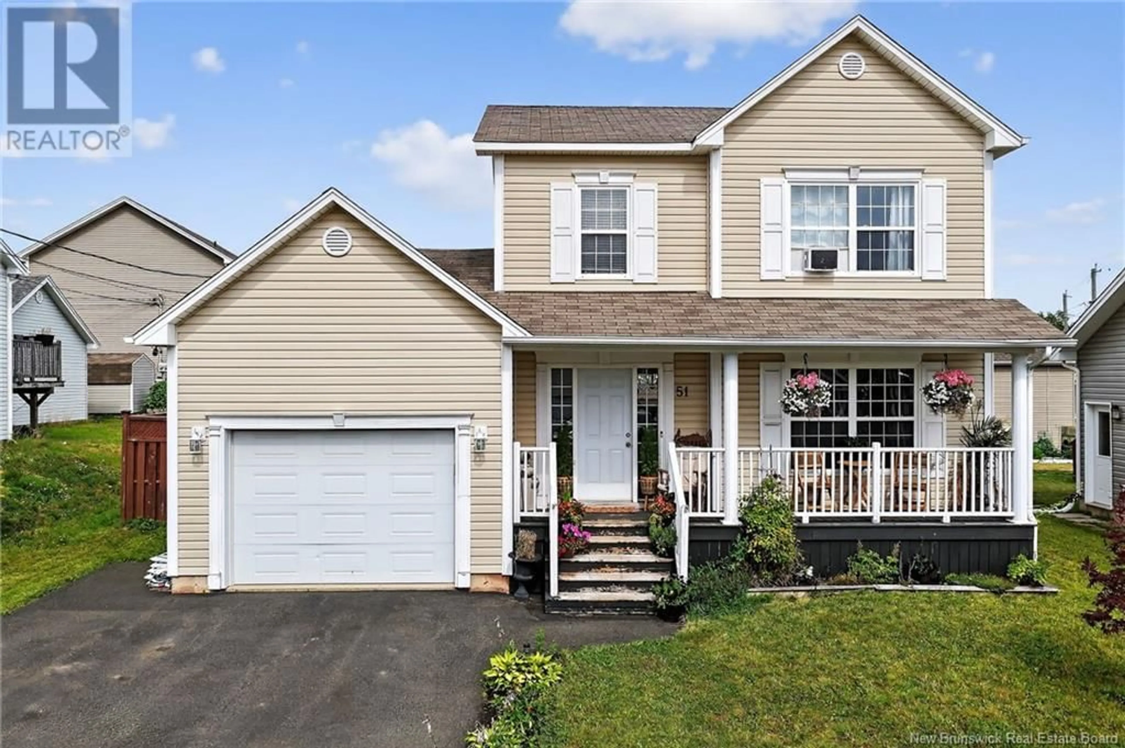 Home with vinyl exterior material, street for 51 LADY RUSSELL STREET, Moncton New Brunswick E1E0C4