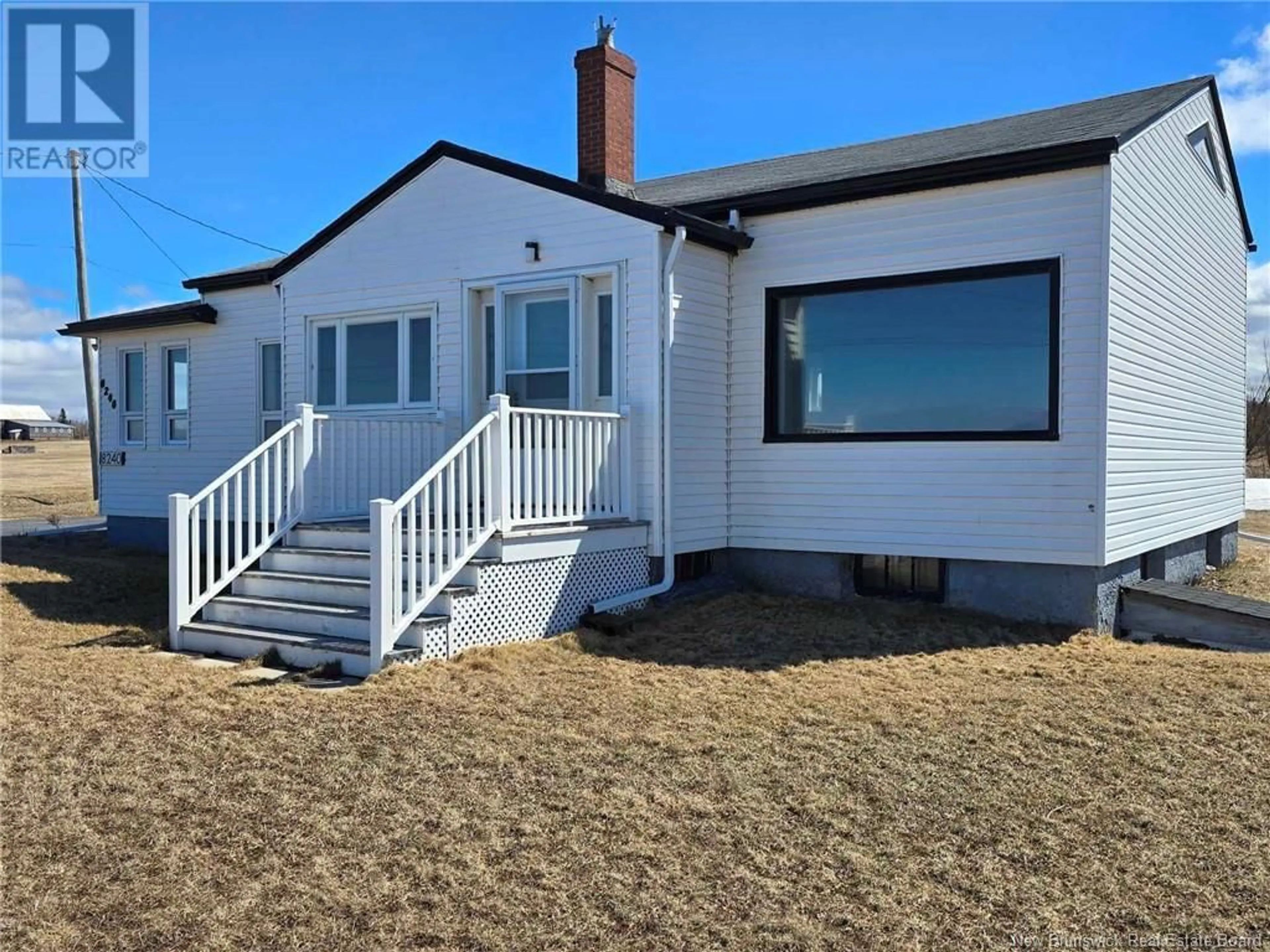 Home with vinyl exterior material, street for 8240 ROUTE 11, New Bandon New Brunswick E2A5P6