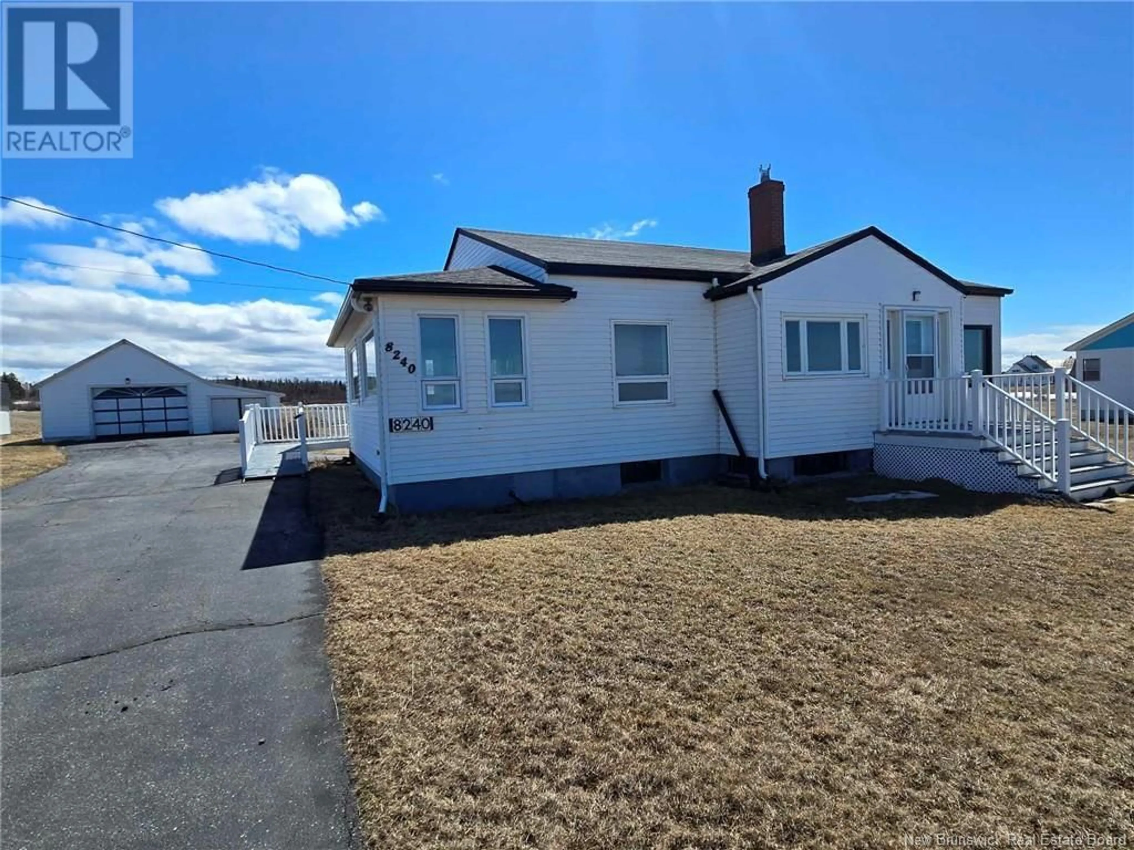A pic from outside/outdoor area/front of a property/back of a property/a pic from drone, street for 8240 ROUTE 11, New Bandon New Brunswick E2A5P6