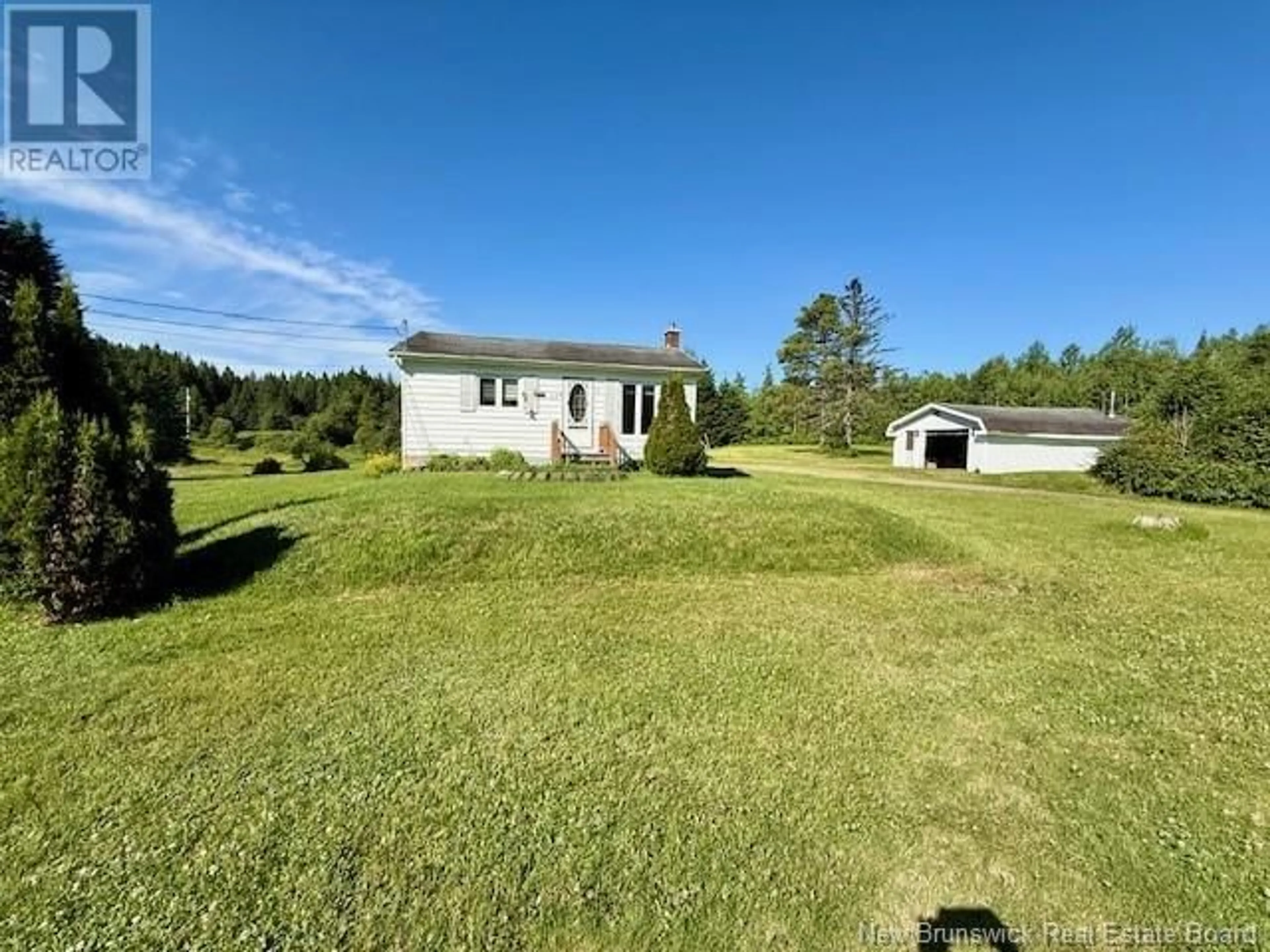 A pic from outside/outdoor area/front of a property/back of a property/a pic from drone, water/lake/river/ocean view for 654 MALAUZE ROAD, Val-D'amour New Brunswick E3N5H6