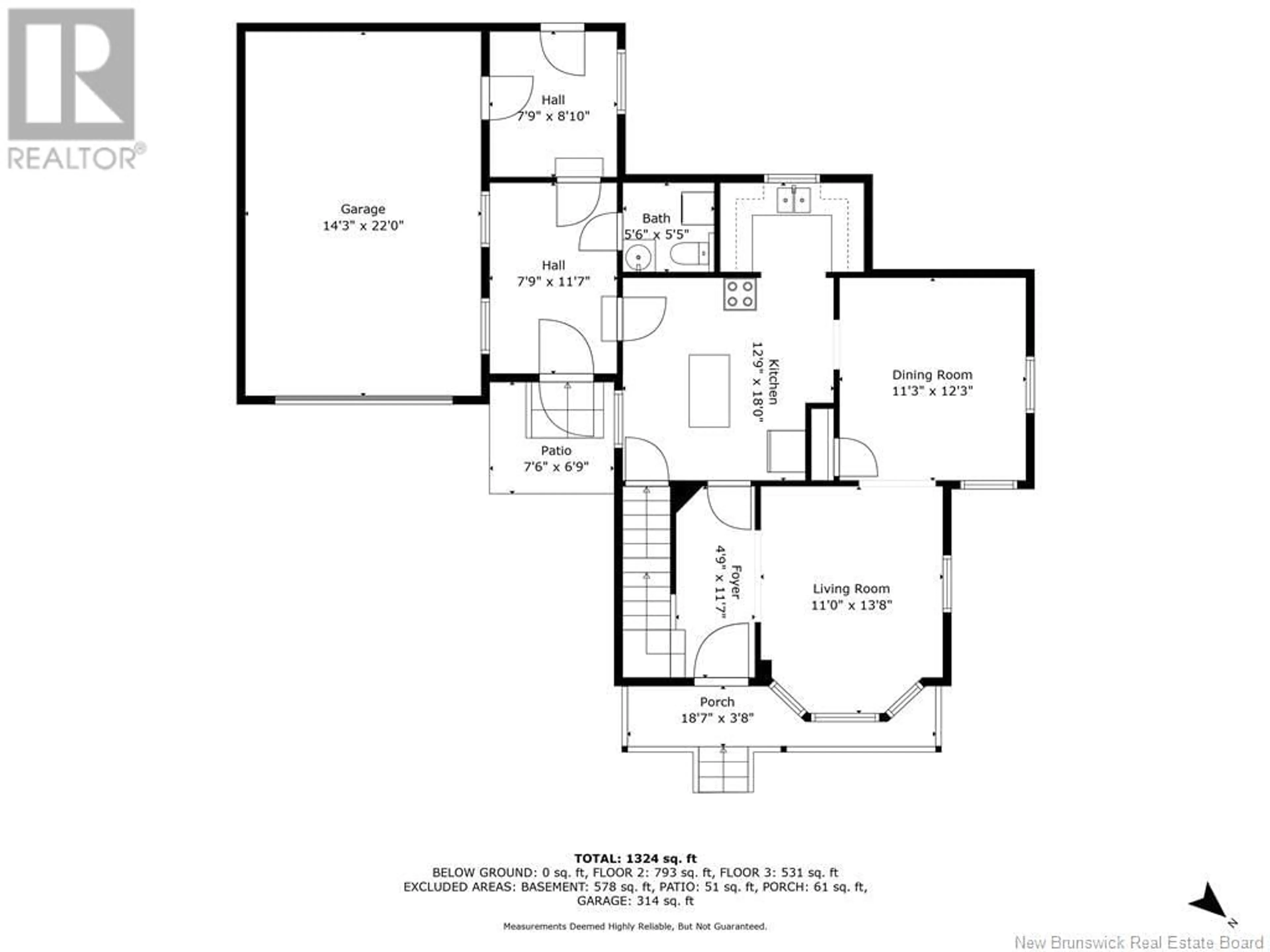Floor plan for 25 KNOX STREET, Miramichi New Brunswick E1N4K1