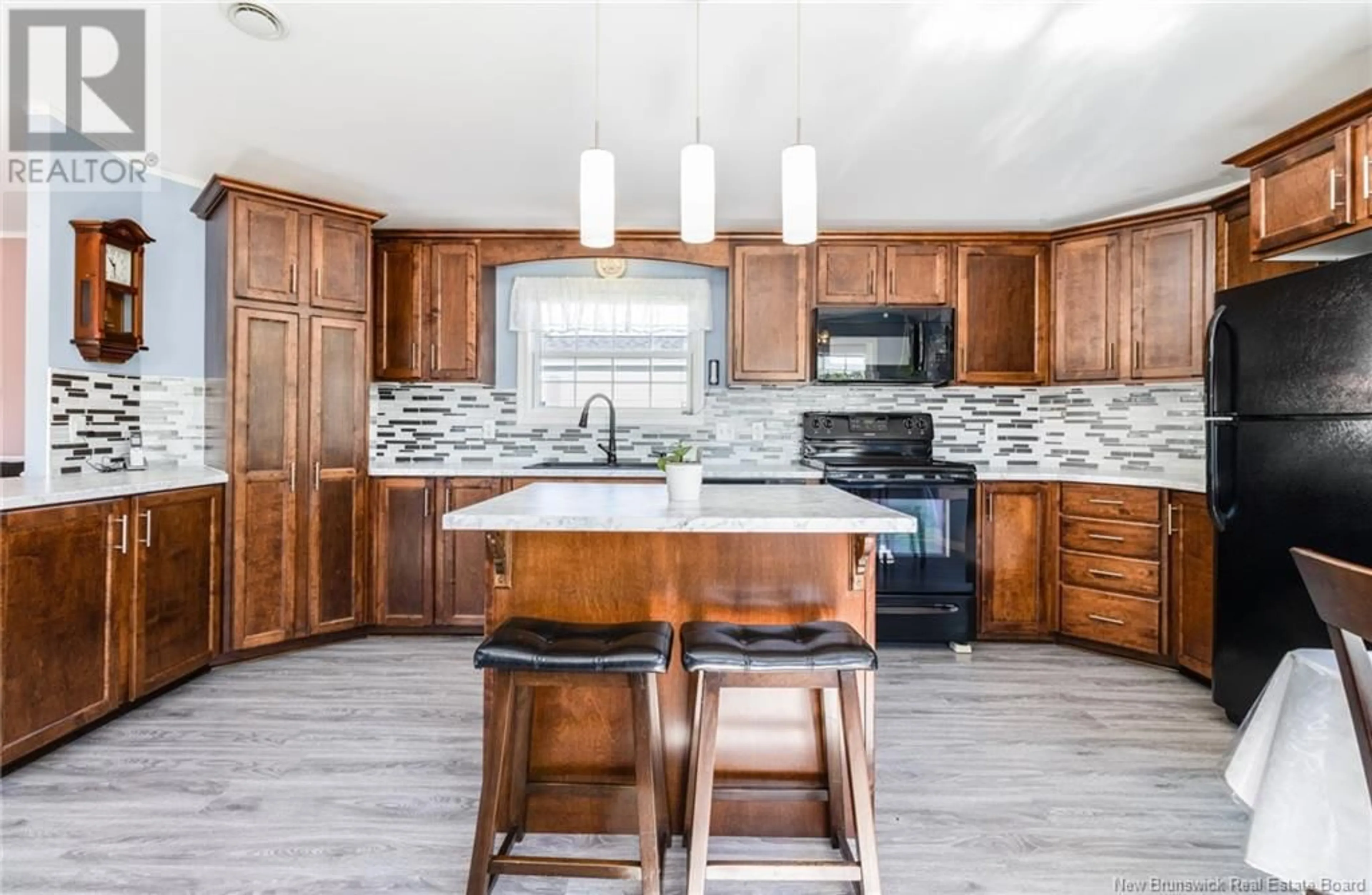 Open concept kitchen, ceramic/tile floor for 86 JACOB STREET, Fredericton New Brunswick E3G0N7