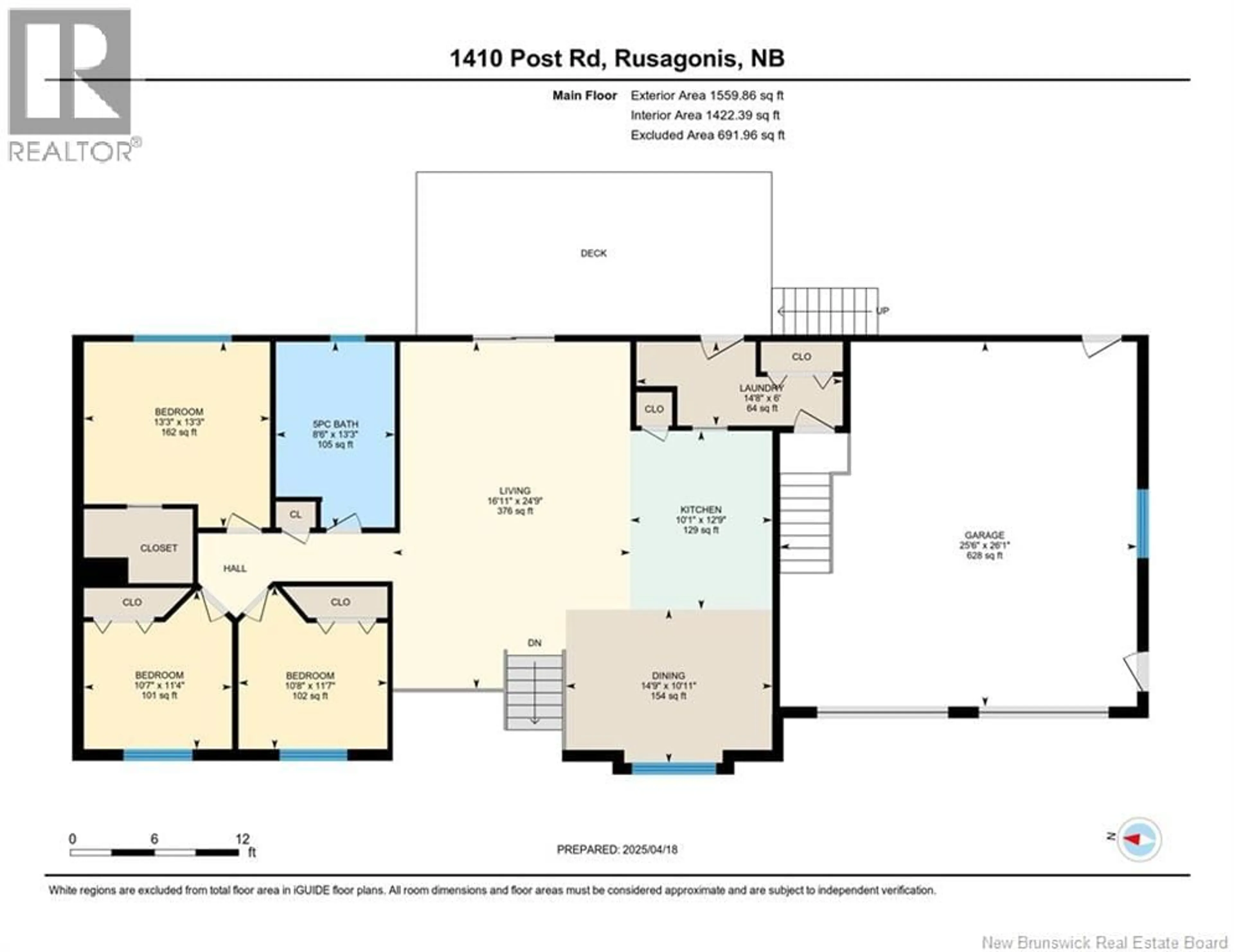 Floor plan for 1410 POST ROAD, Rusagonis New Brunswick E3B7Y2