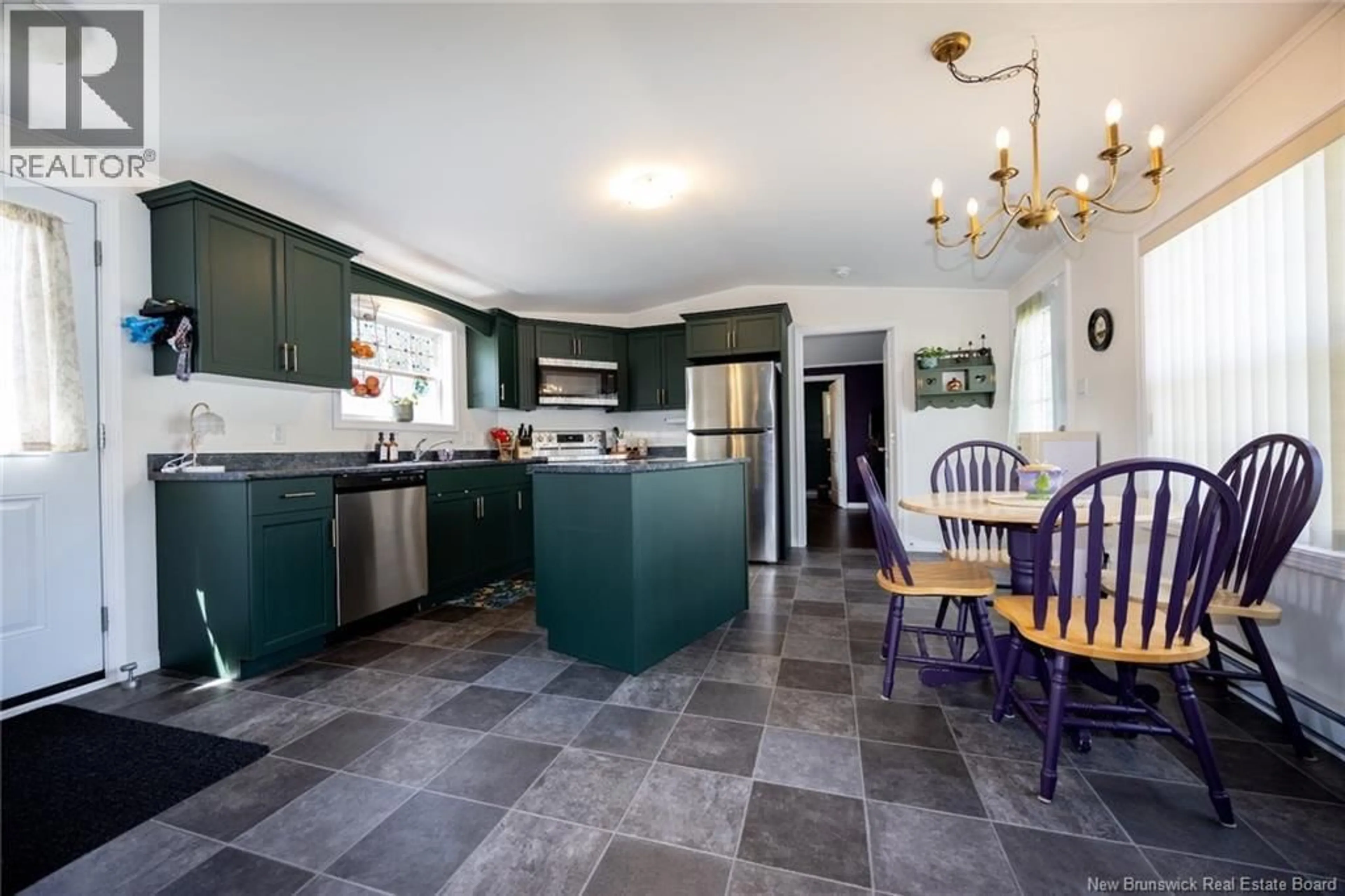 Open concept kitchen, ceramic/tile floor for 91 NORTHWOOD STREET, Fredericton New Brunswick E3B6R4