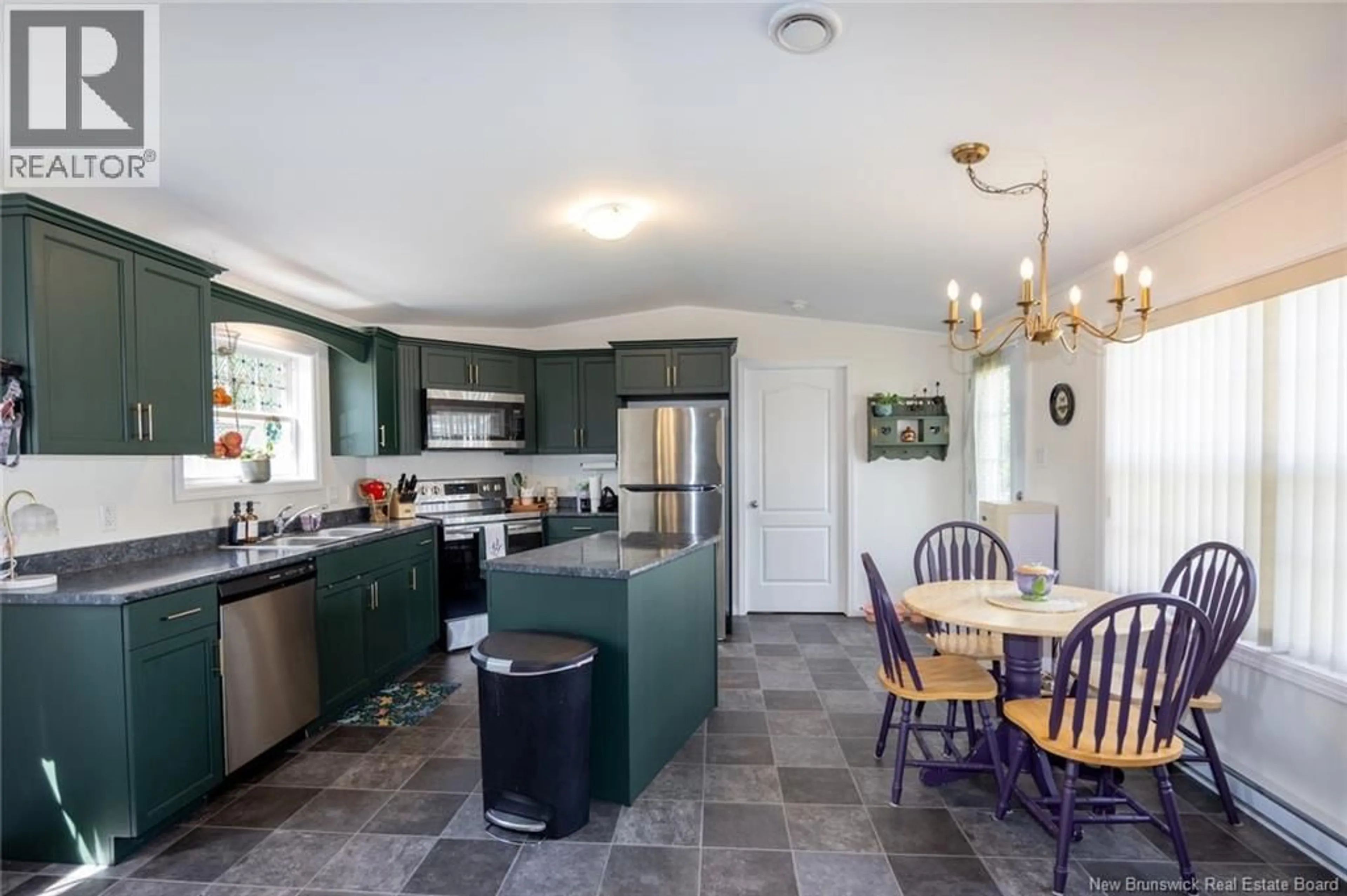 Open concept kitchen, ceramic/tile floor for 91 NORTHWOOD STREET, Fredericton New Brunswick E3B6R4