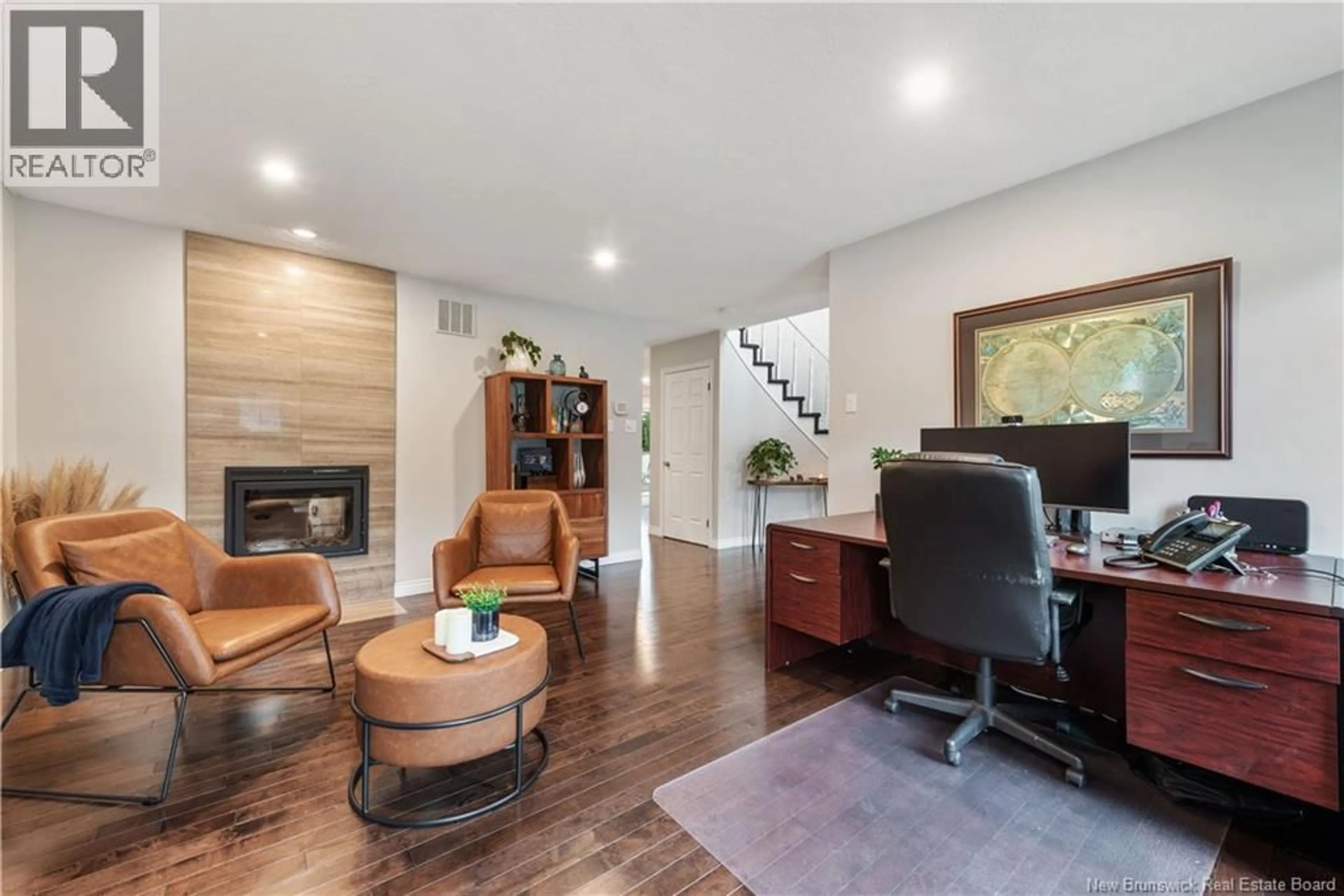 Living room with furniture, wood/laminate floor for 65 FAIRWAY BOULEVARD, Riverview New Brunswick E1B4K8
