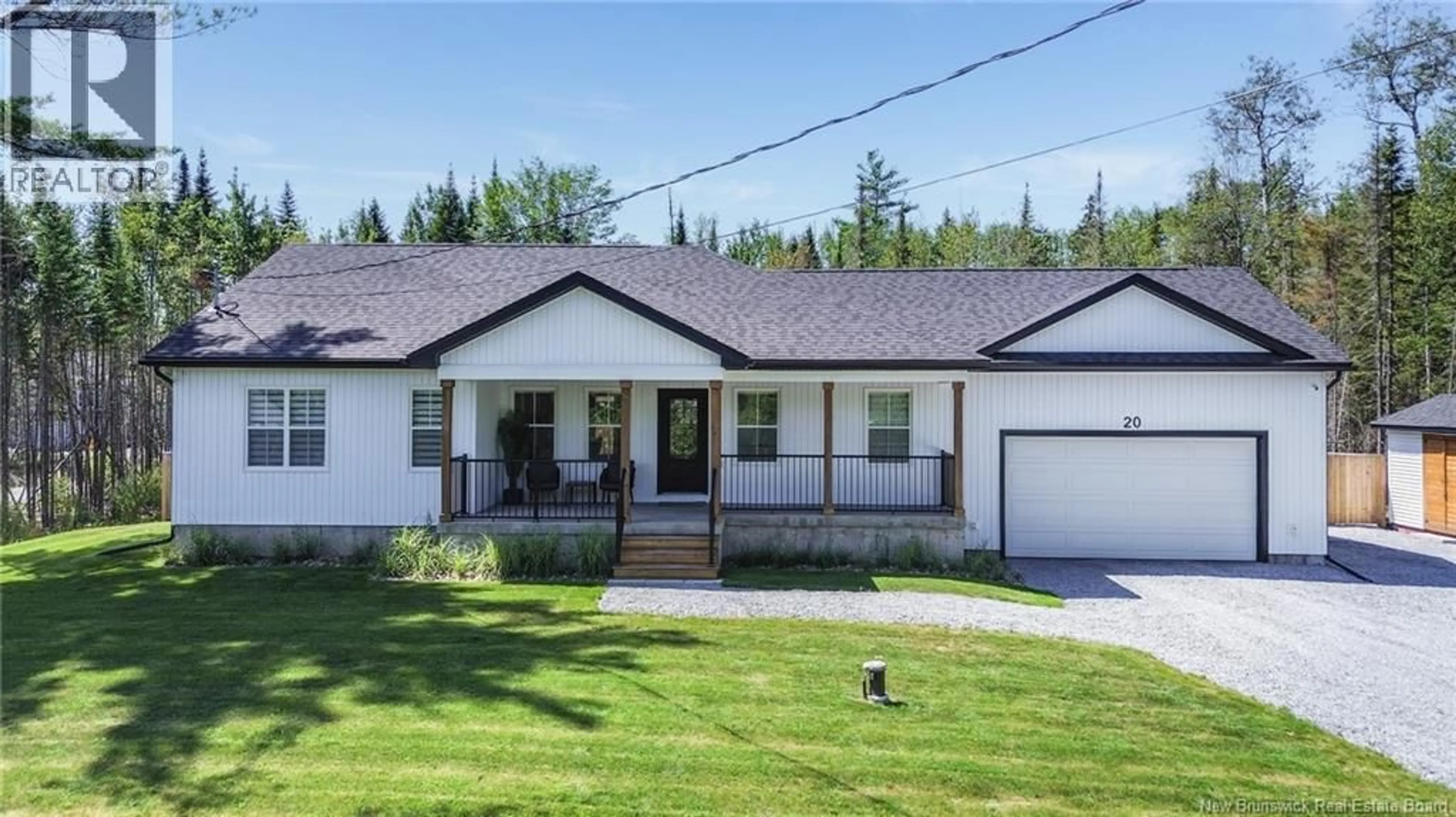 A pic from outside/outdoor area/front of a property/back of a property/a pic from drone, street for 20 PEABODY ROAD, Rusagonis New Brunswick E3B8Z5