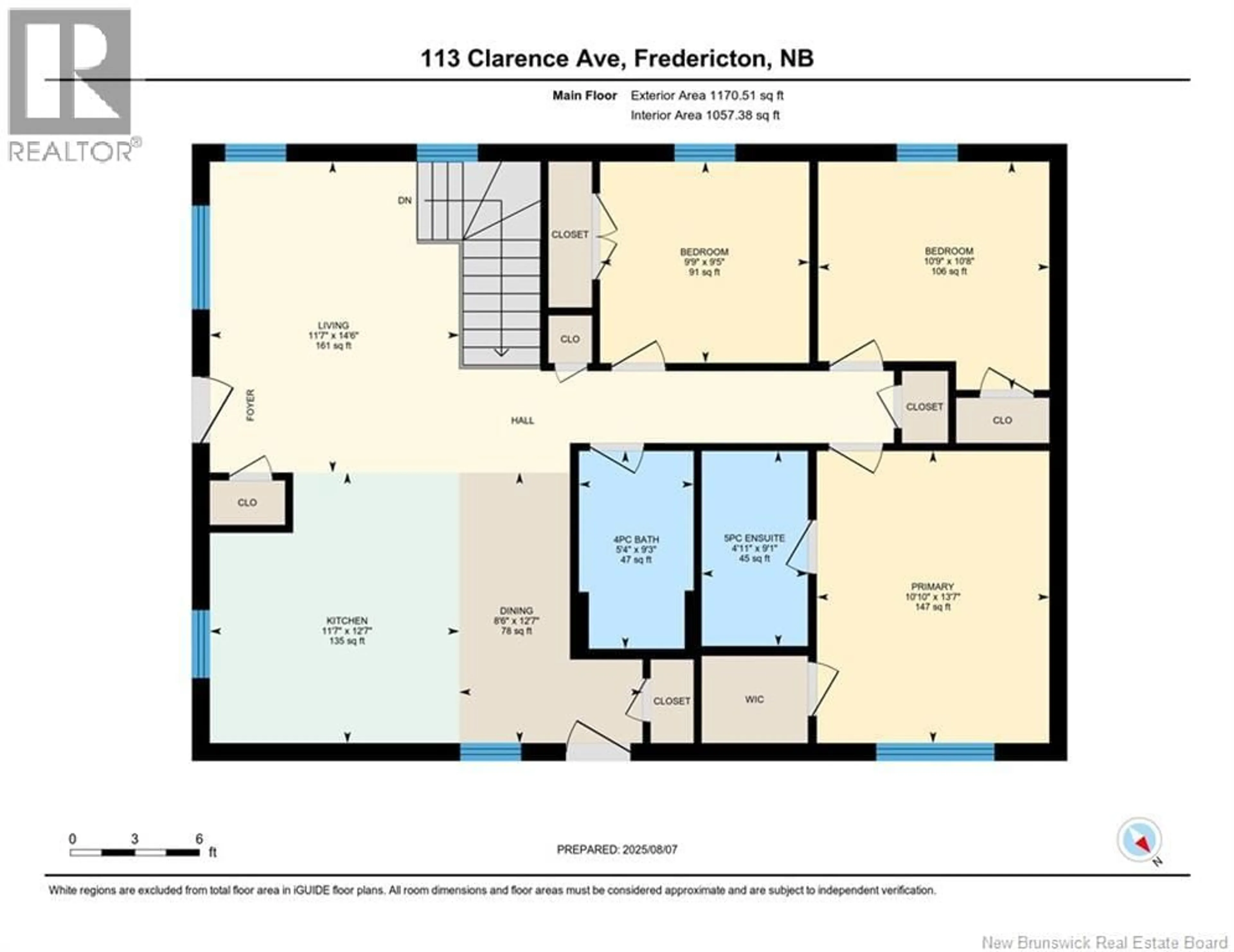 Floor plan for 113.5 CLARENCE AVENUE, Fredericton New Brunswick E3A1W3