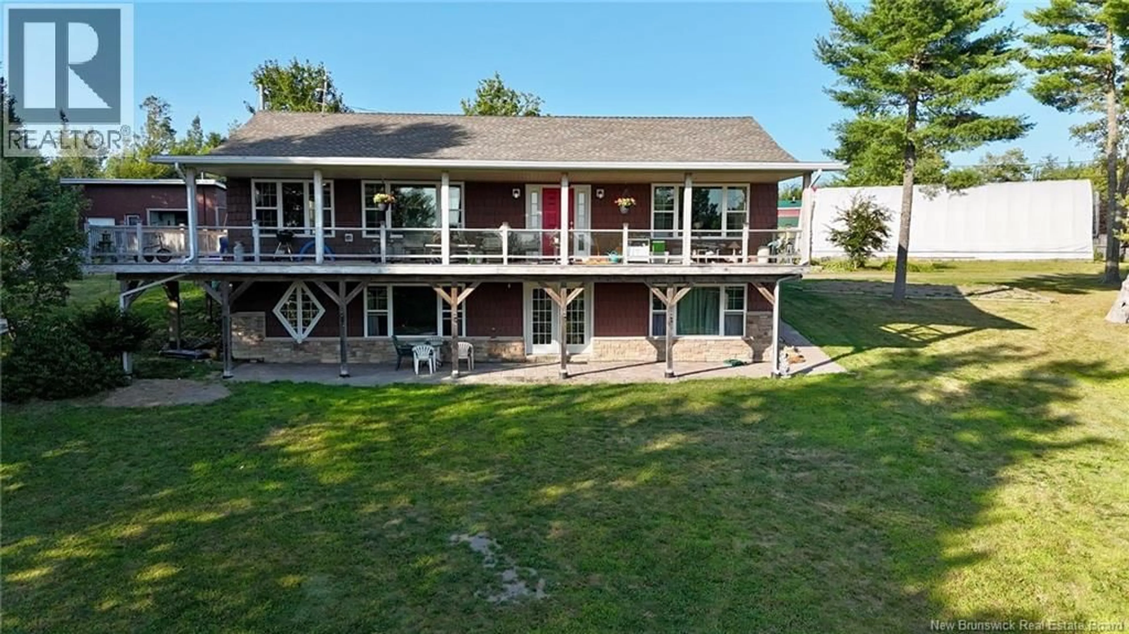 A pic from outside/outdoor area/front of a property/back of a property/a pic from drone, water/lake/river/ocean view for 112 MOORES MILLS CROSS ROAD, Moores Mills New Brunswick E5A1Y7