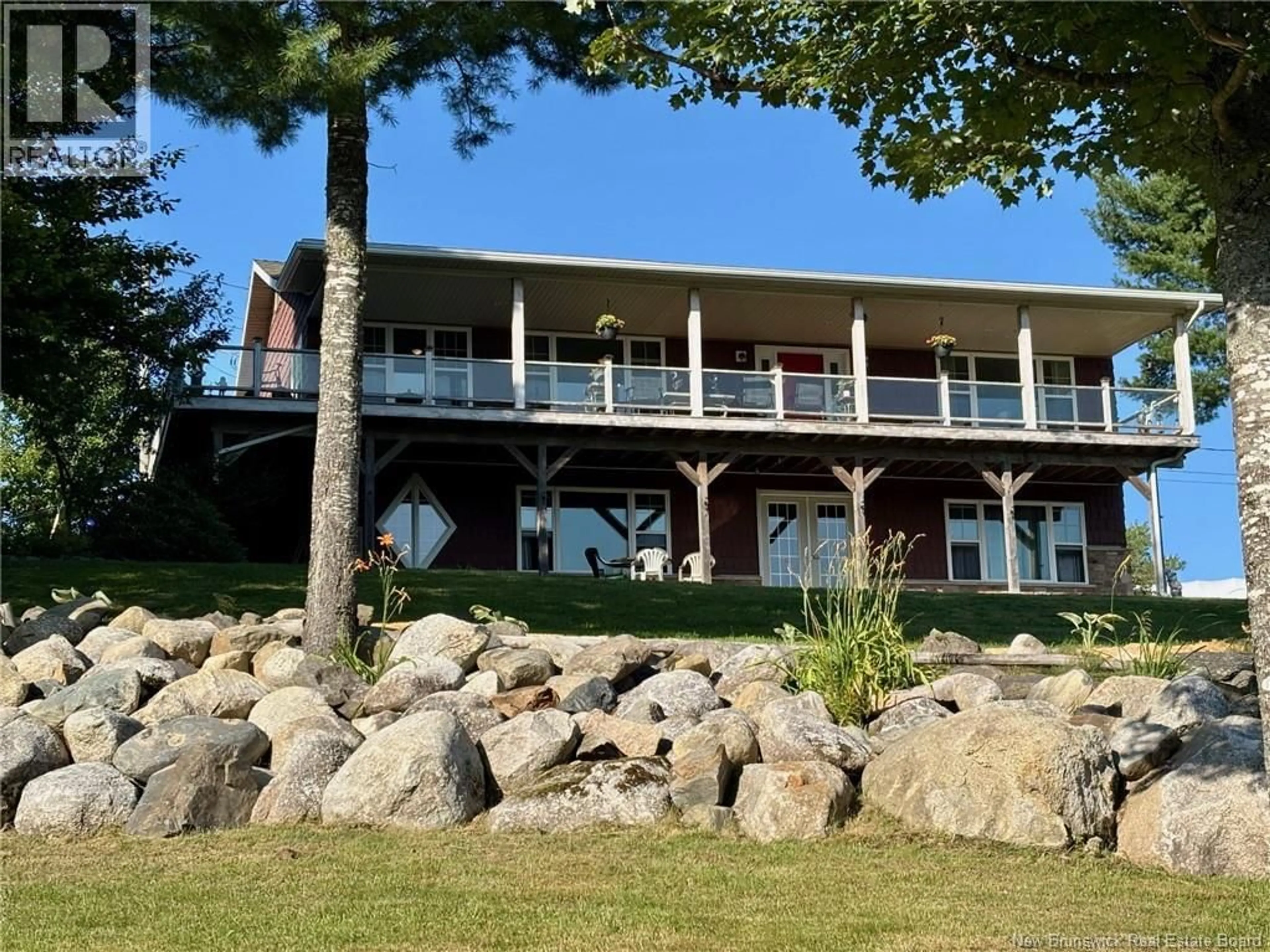 A pic from outside/outdoor area/front of a property/back of a property/a pic from drone, water/lake/river/ocean view for 112 MOORES MILLS CROSS ROAD, Moores Mills New Brunswick E5A1Y7