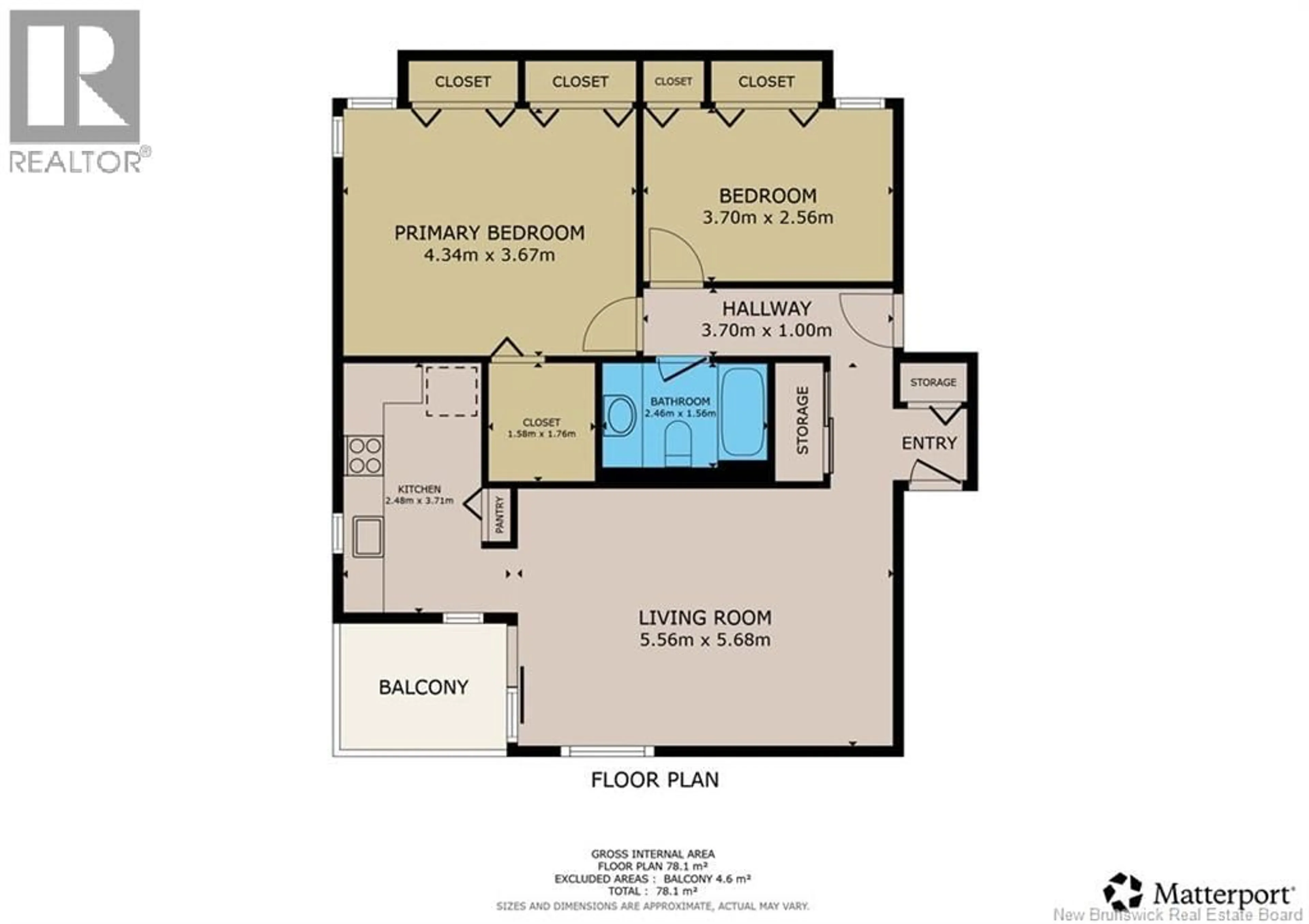 Floor plan for 5 - 72 KENDRA, Moncton New Brunswick E1C4J9