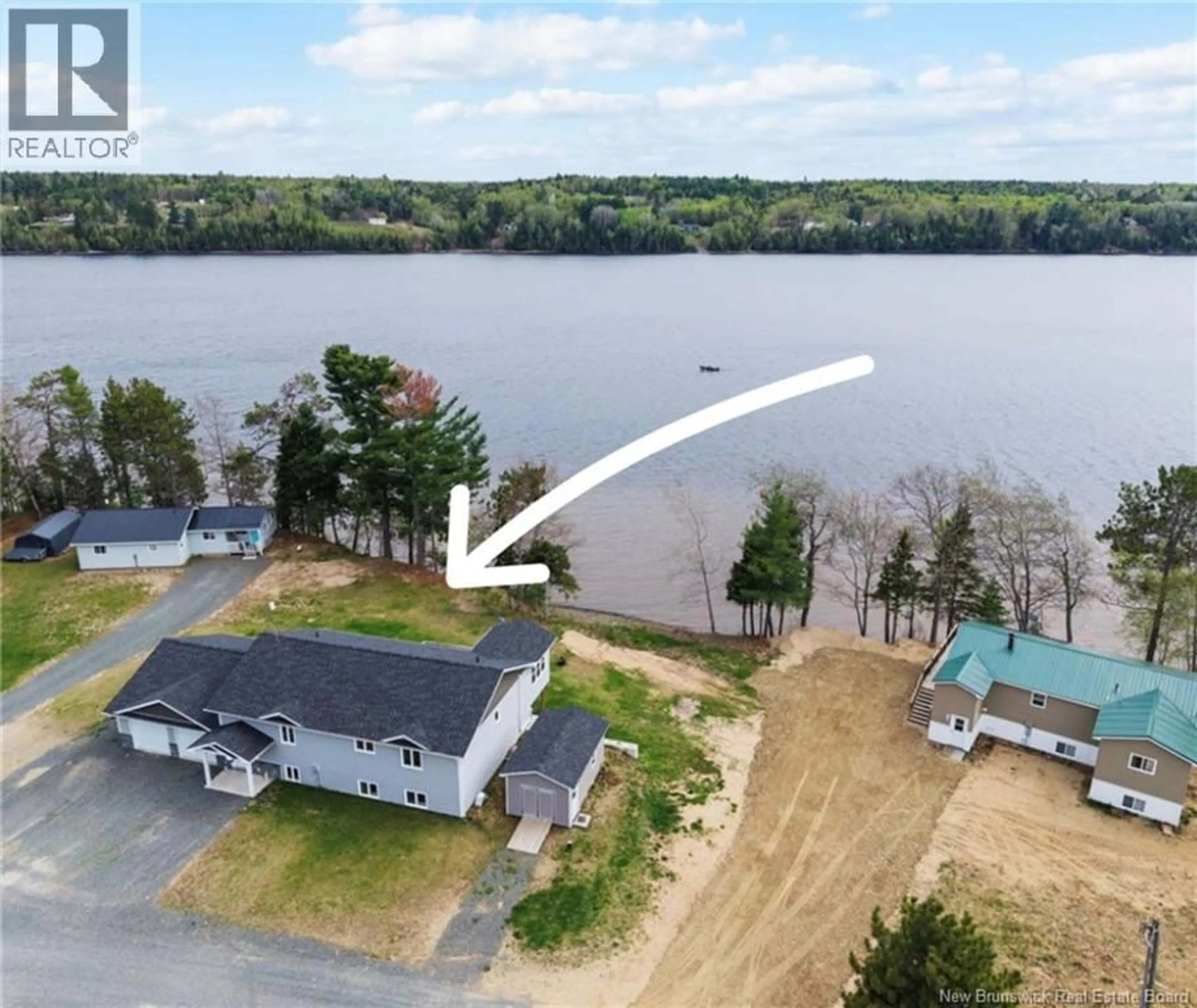 A pic from outside/outdoor area/front of a property/back of a property/a pic from drone, water/lake/river/ocean view for 1175 ROUTE 425, Whitney New Brunswick E1V4L3