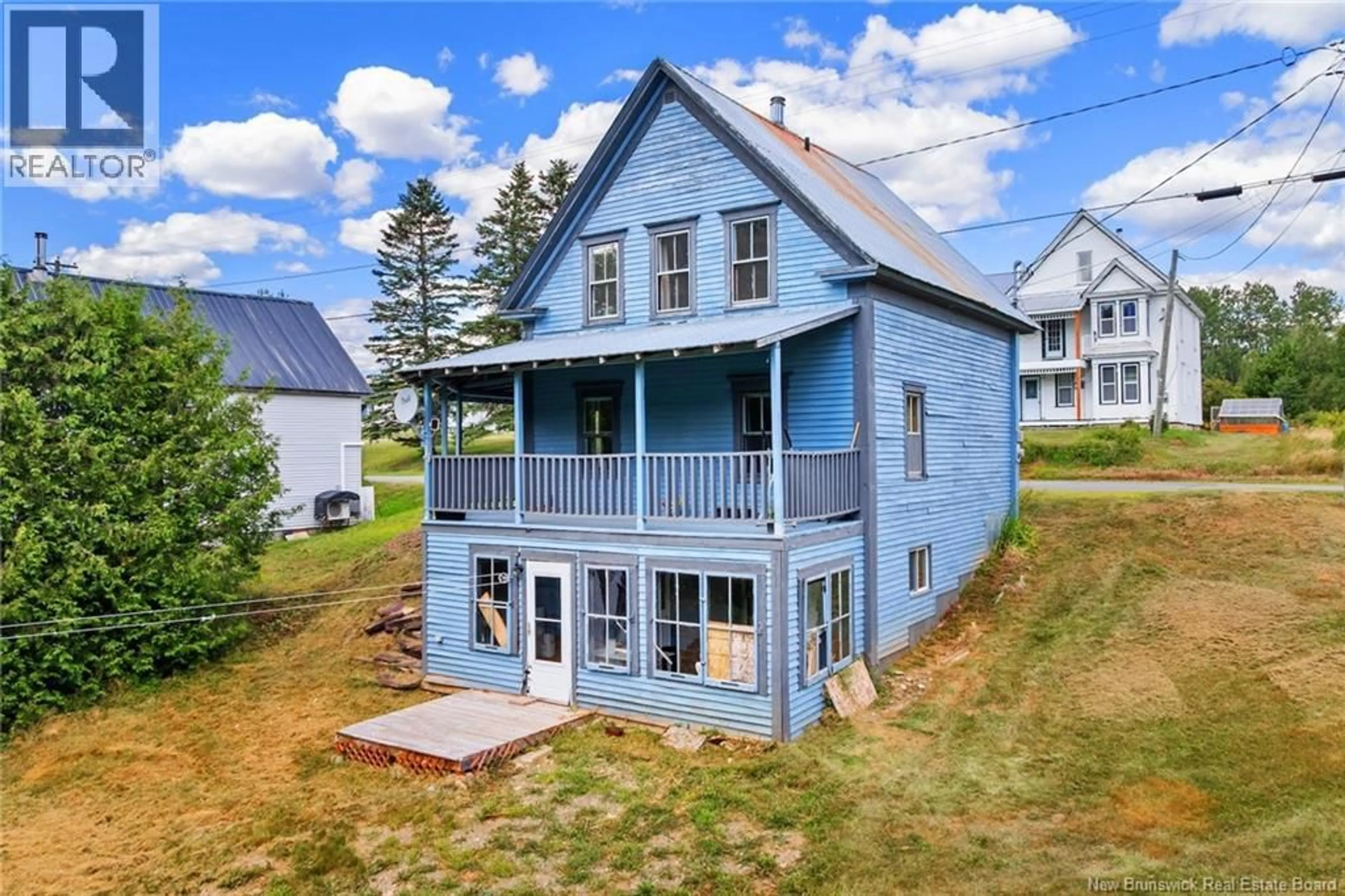 A pic from outside/outdoor area/front of a property/back of a property/a pic from drone, water/lake/river/ocean view for 18 HOWLAND RIDGE ROAD, Millville New Brunswick E6E1Y2