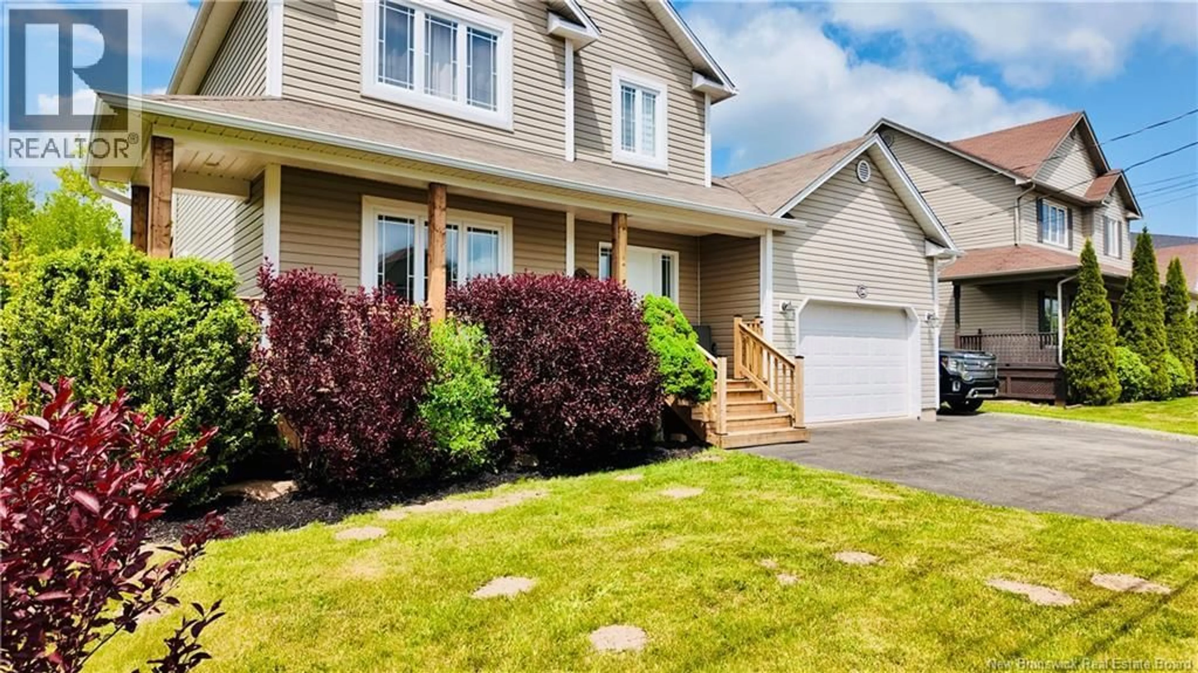 Home with vinyl exterior material, street for 136 TEABERRY AVENUE, Moncton New Brunswick E1G0E7