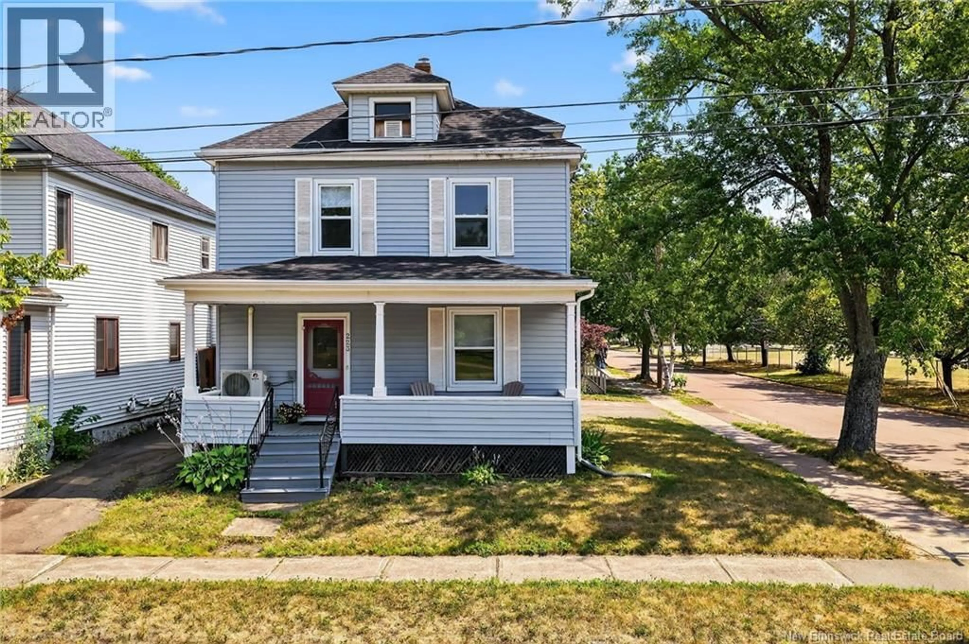 Home with vinyl exterior material, street for 223 WELDON STREET, Moncton New Brunswick E1C5W7