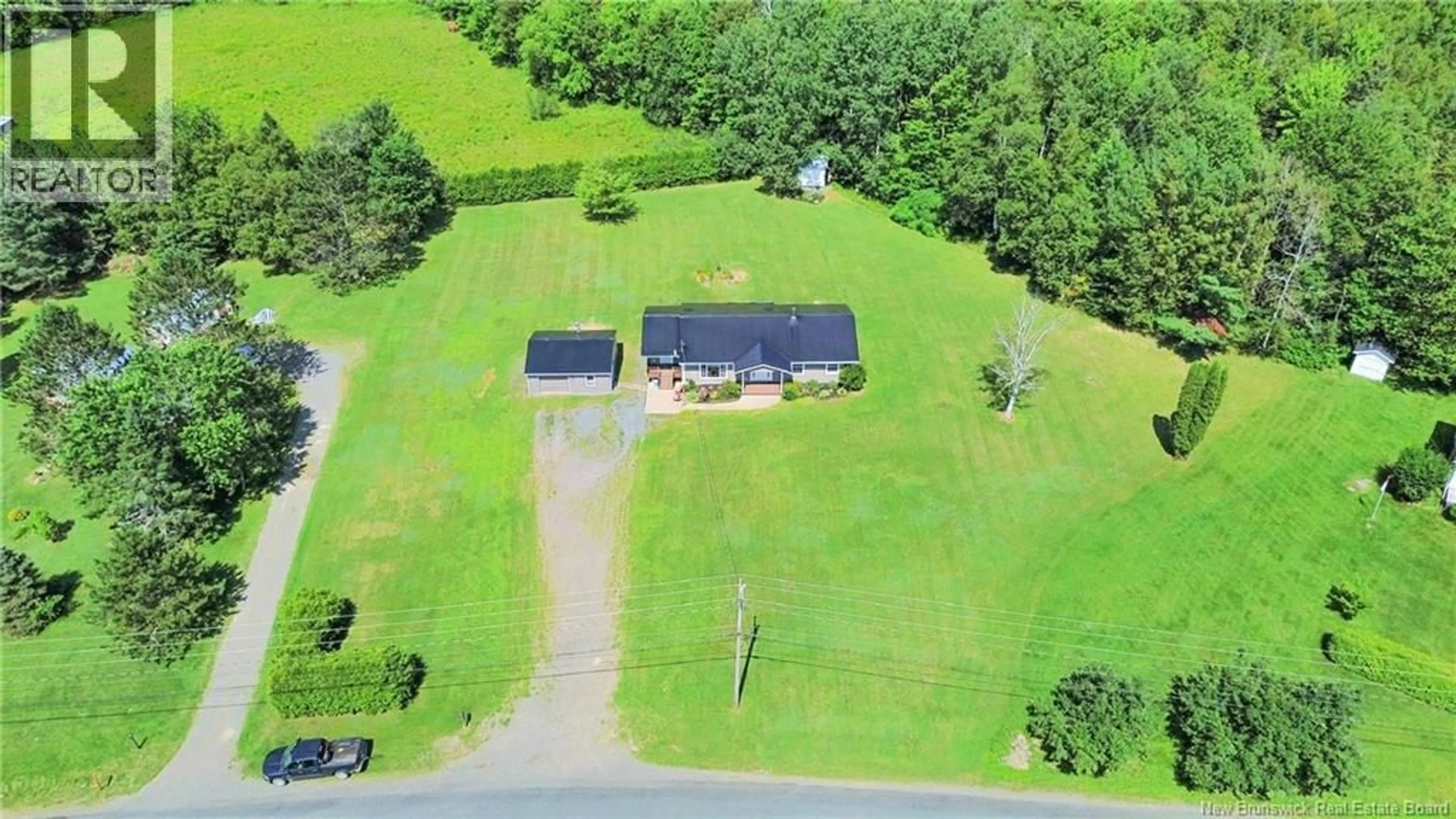 A pic from outside/outdoor area/front of a property/back of a property/a pic from drone, water/lake/river/ocean view for 1819 ROUTE 103, Wakefield New Brunswick E7M1B2