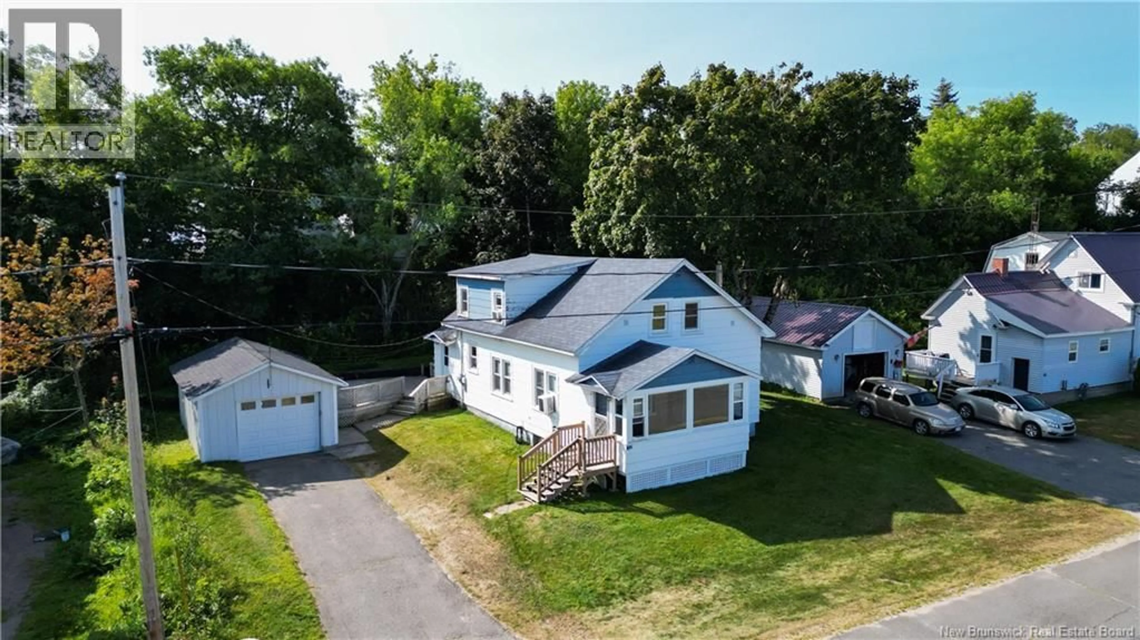 A pic from outside/outdoor area/front of a property/back of a property/a pic from drone, unknown for 12 BEECH STREET, McAdam New Brunswick E6J1V8