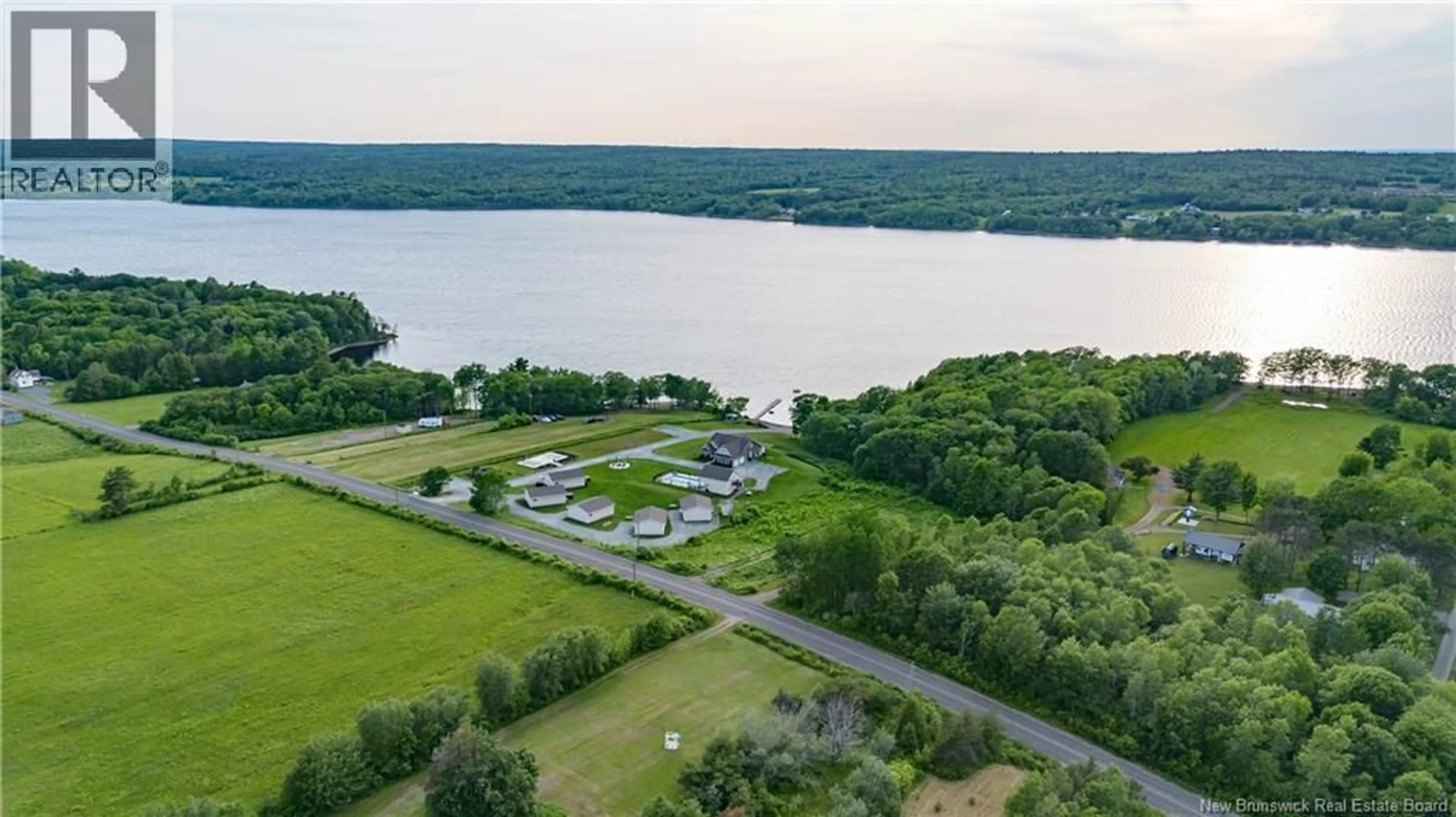 A pic from outside/outdoor area/front of a property/back of a property/a pic from drone, water/lake/river/ocean view for 1304 SCENIC NARROWS BOULEVARD, Cambridge-Narrows New Brunswick E4C2N6