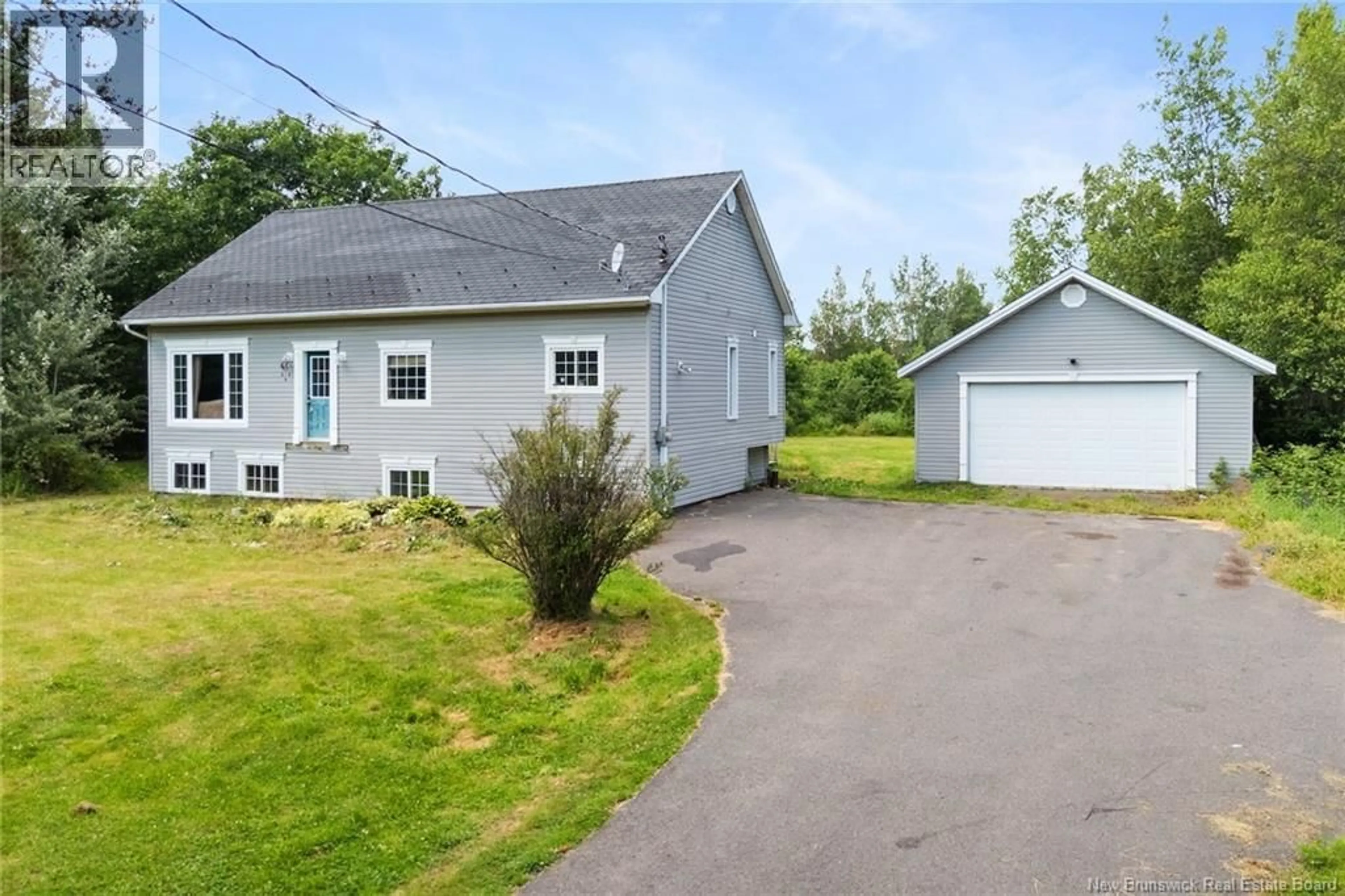A pic from outside/outdoor area/front of a property/back of a property/a pic from drone, street for 4325 ROUTE 10, New Zion New Brunswick E4B1A5