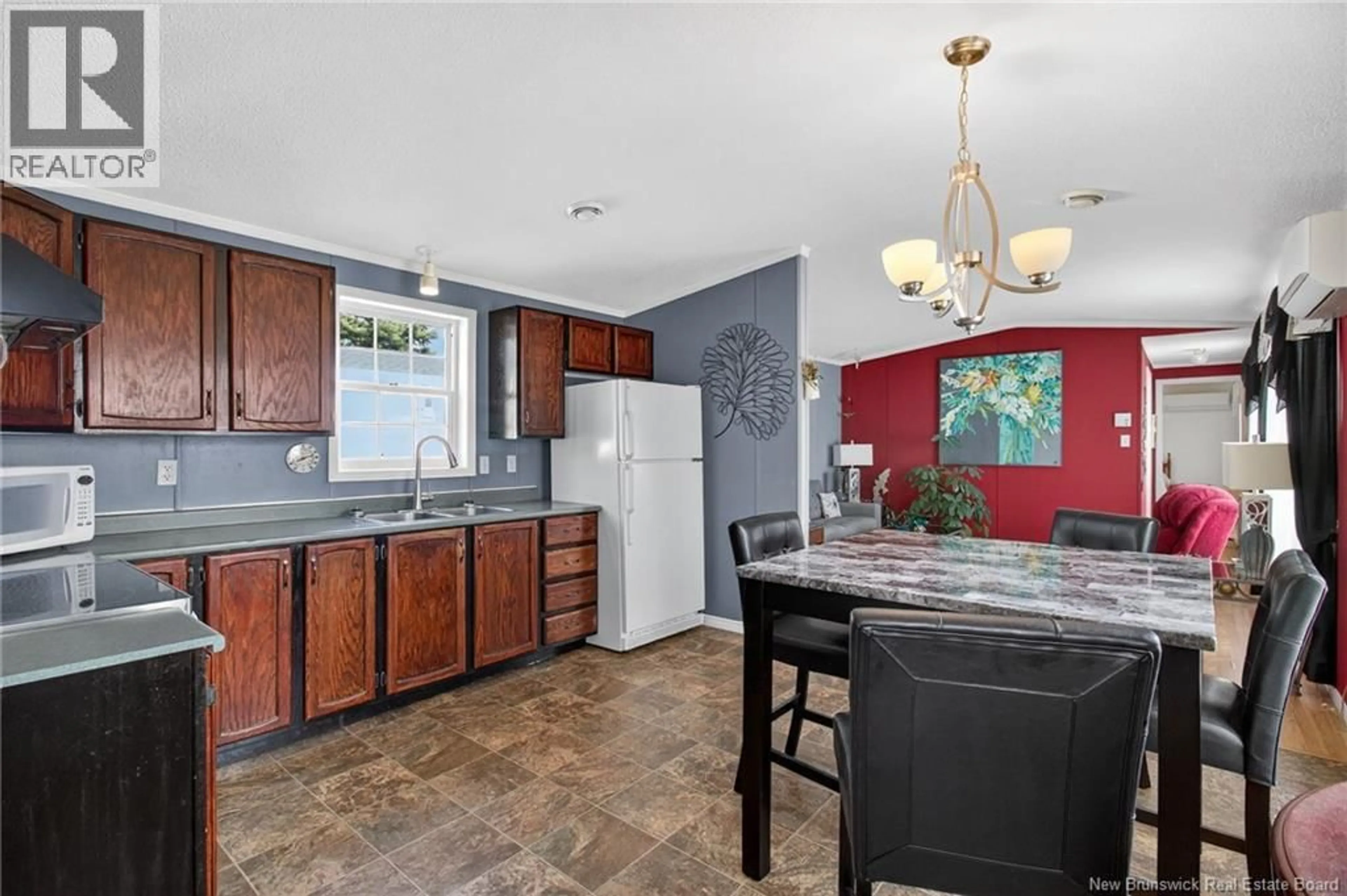 Open concept kitchen, ceramic/tile floor for 14 SOPHIE LANE, Dieppe New Brunswick E1A7C5