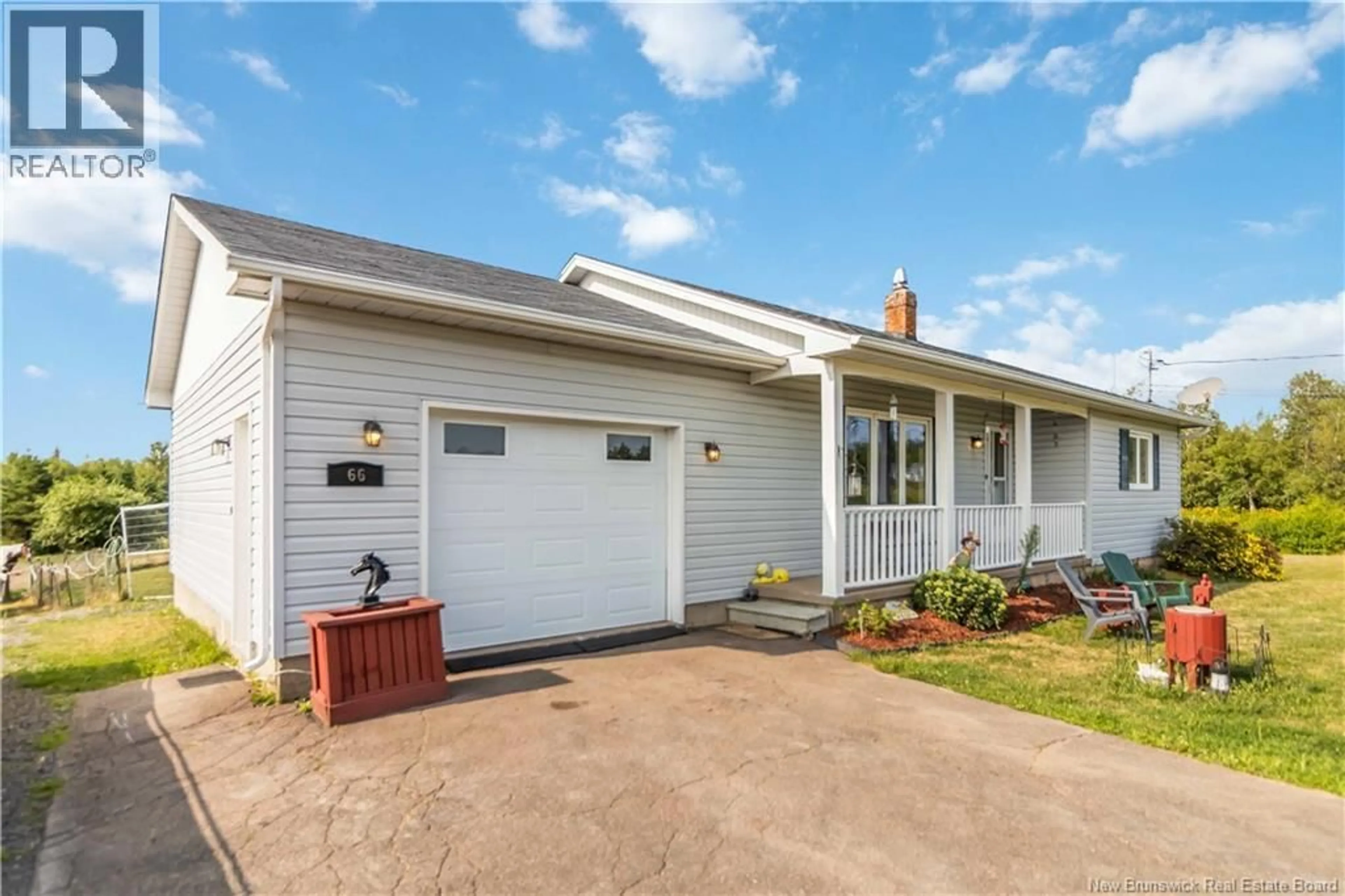Home with vinyl exterior material, street for 66 BRIGGS CROSS ROAD, Lutes Mountain New Brunswick E1G2X8