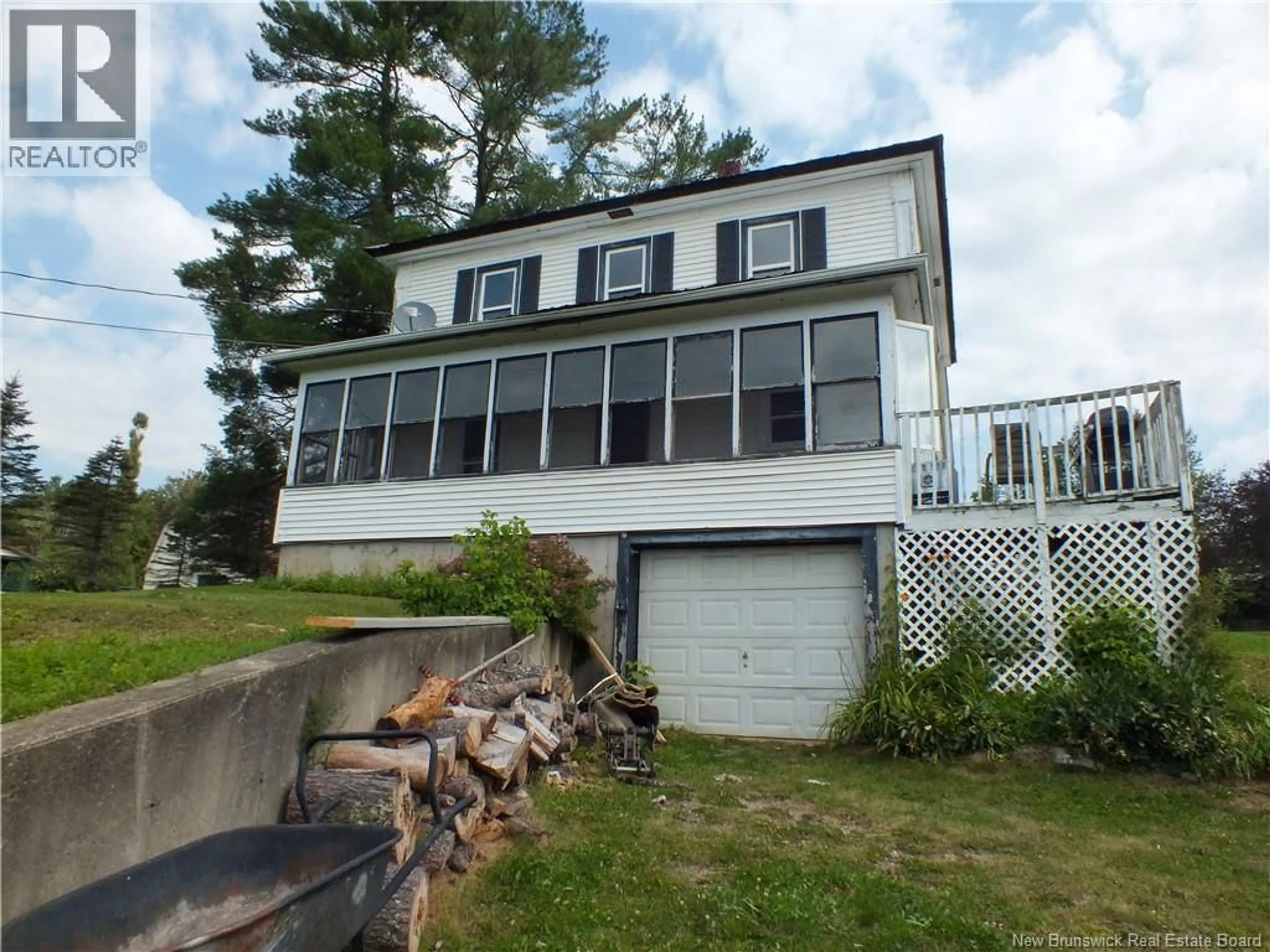 A pic from outside/outdoor area/front of a property/back of a property/a pic from drone, water/lake/river/ocean view for 23 HAWKINS ROAD, Centreville New Brunswick E7K1A4