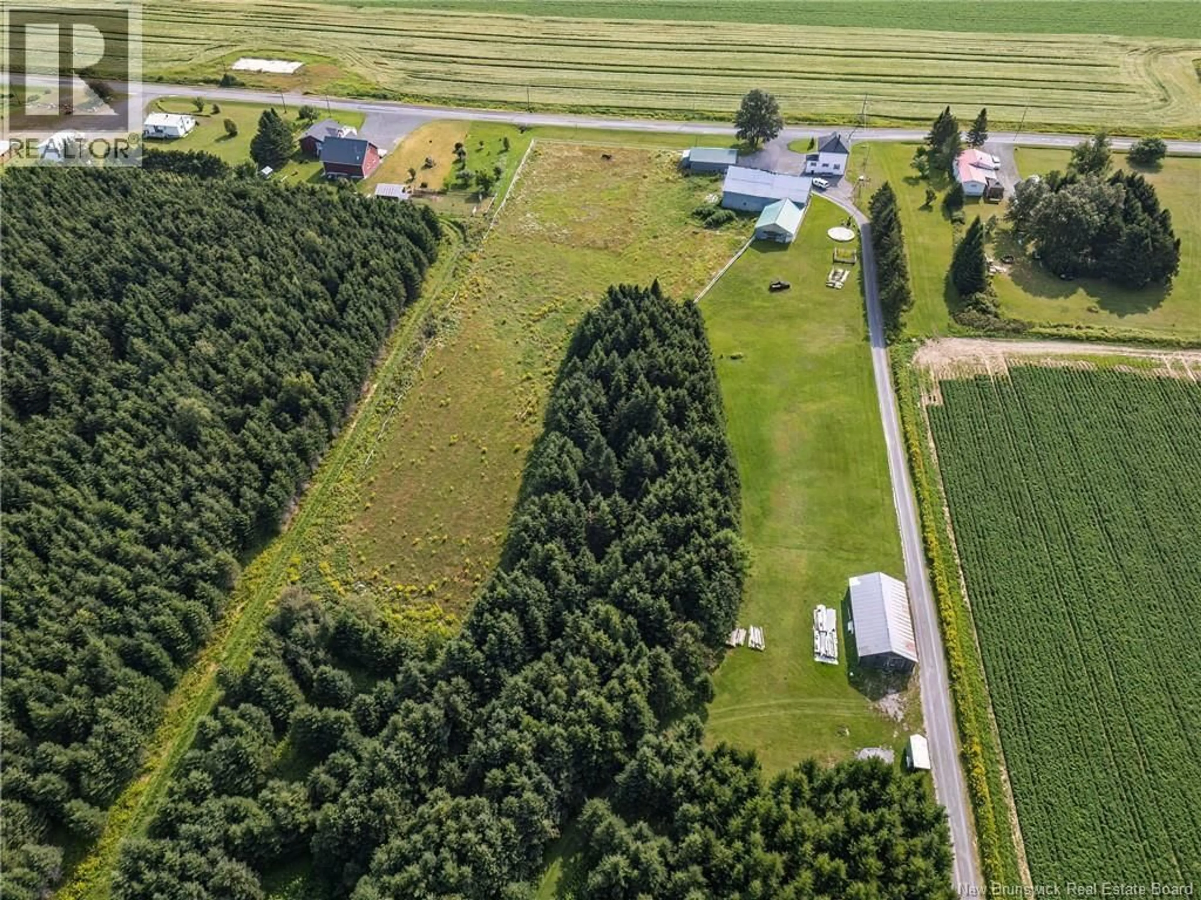 A pic from outside/outdoor area/front of a property/back of a property/a pic from drone, forest/trees view for 729 ROUTE 260, Saint-Quentin New Brunswick E8A2L7