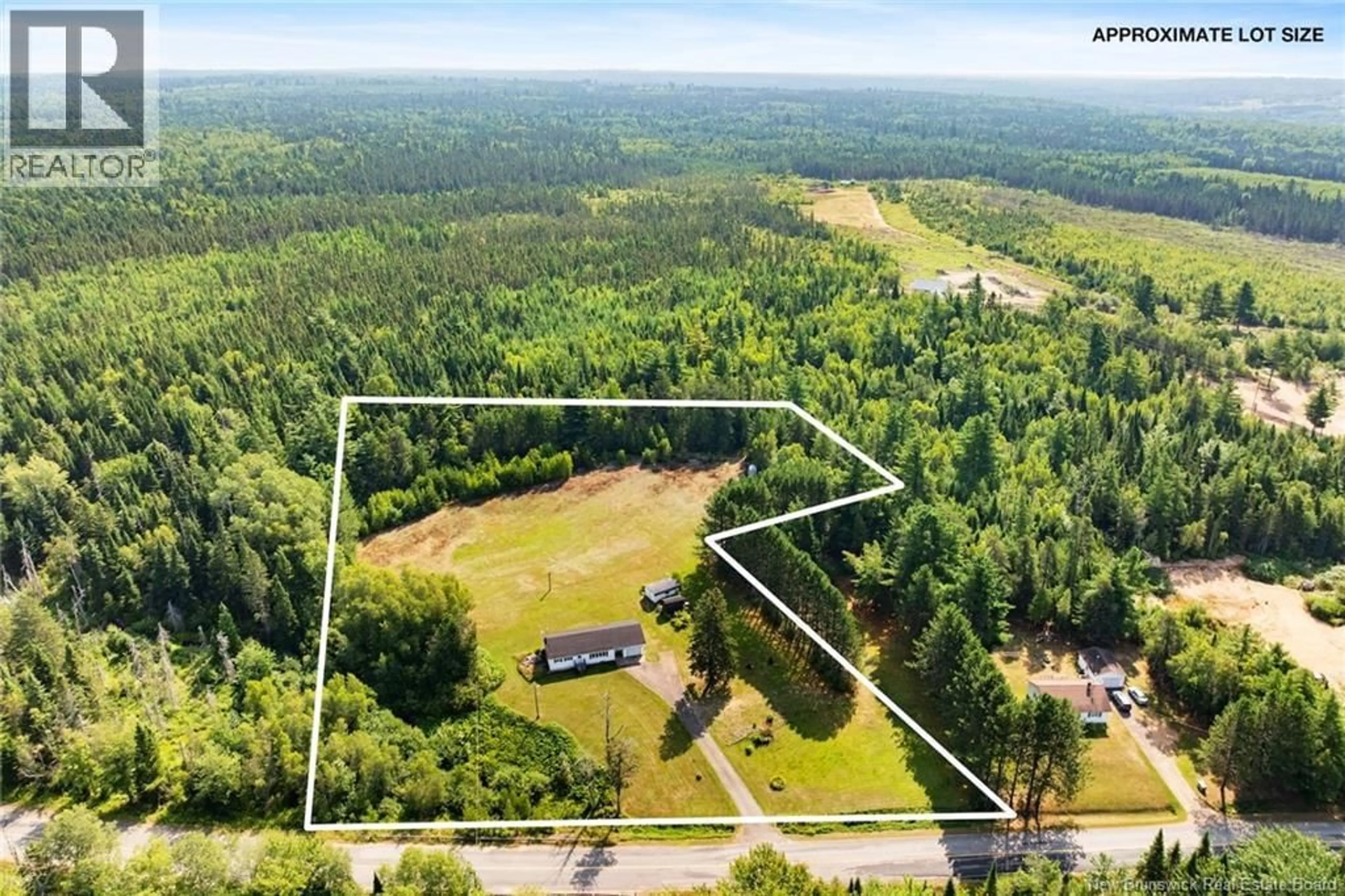 A pic from outside/outdoor area/front of a property/back of a property/a pic from drone, forest/trees view for 4731 ROUTE 123, Chipman New Brunswick E4A2C6