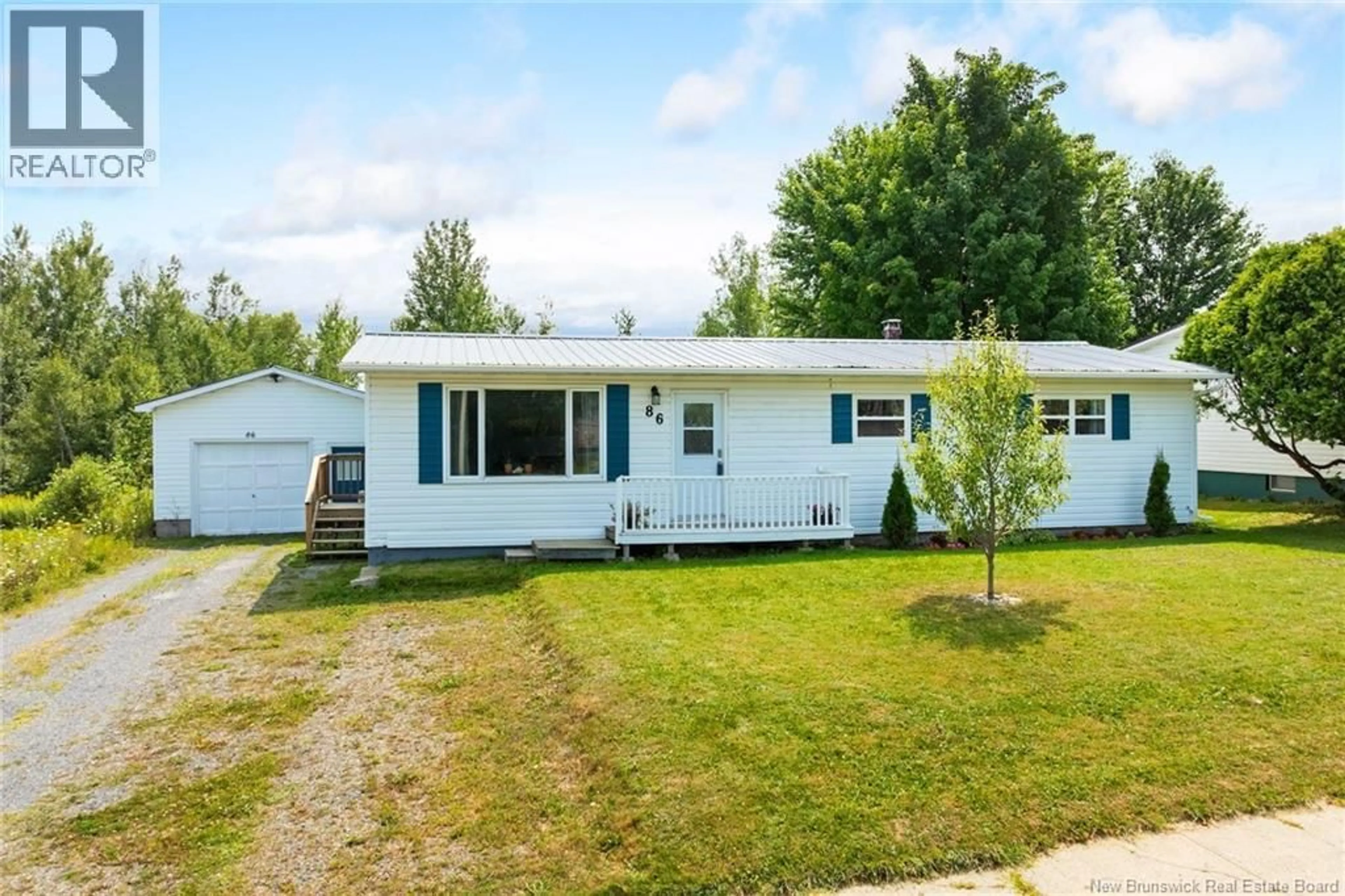 Home with vinyl exterior material, street for 86 LANDEGGER DRIVE, Nackawic New Brunswick E3G1G2