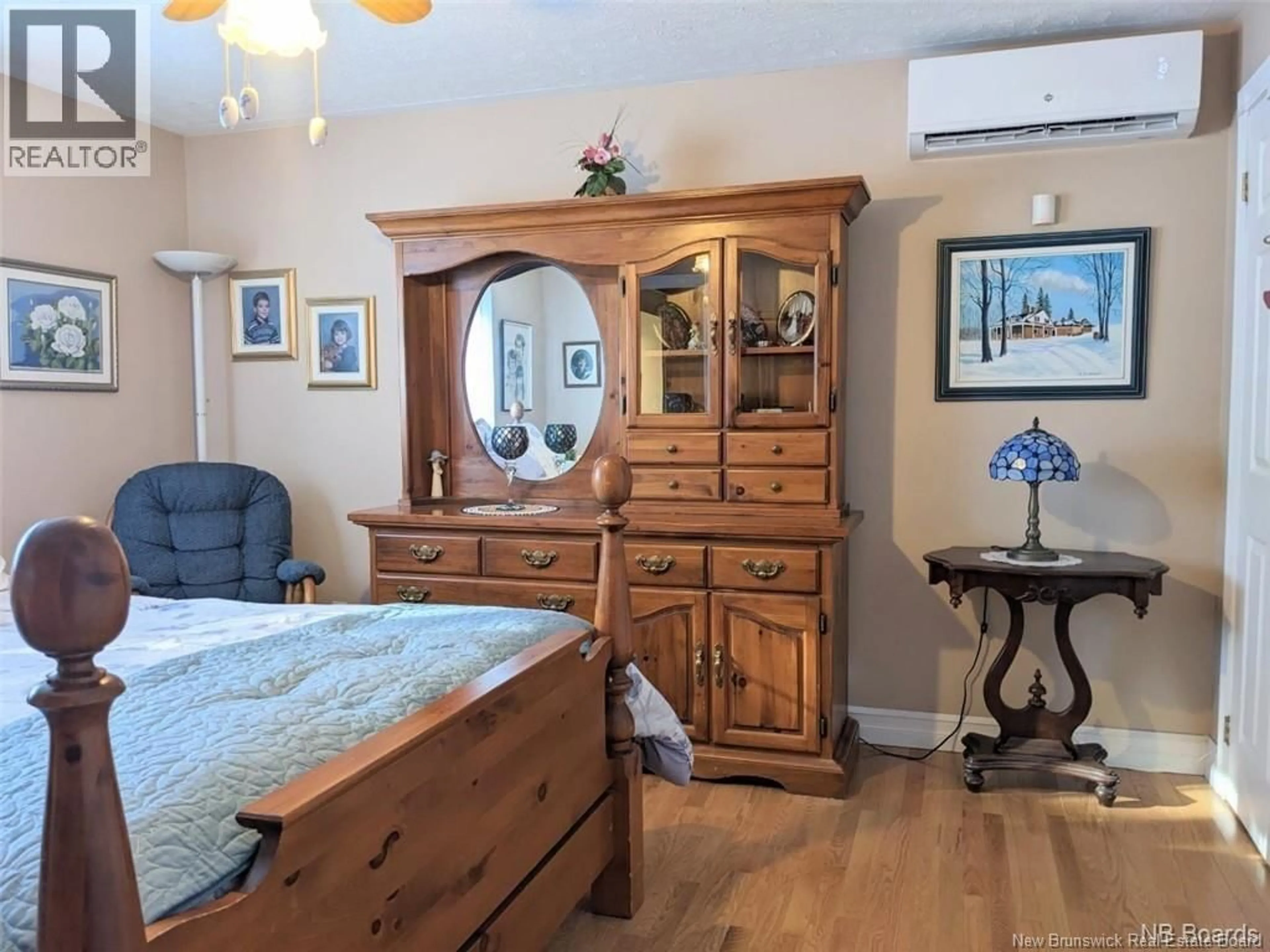 Bedroom with bed, wood/laminate floor for 2 BUSHVILLE DRIVE, Miramichi New Brunswick E1N4R4