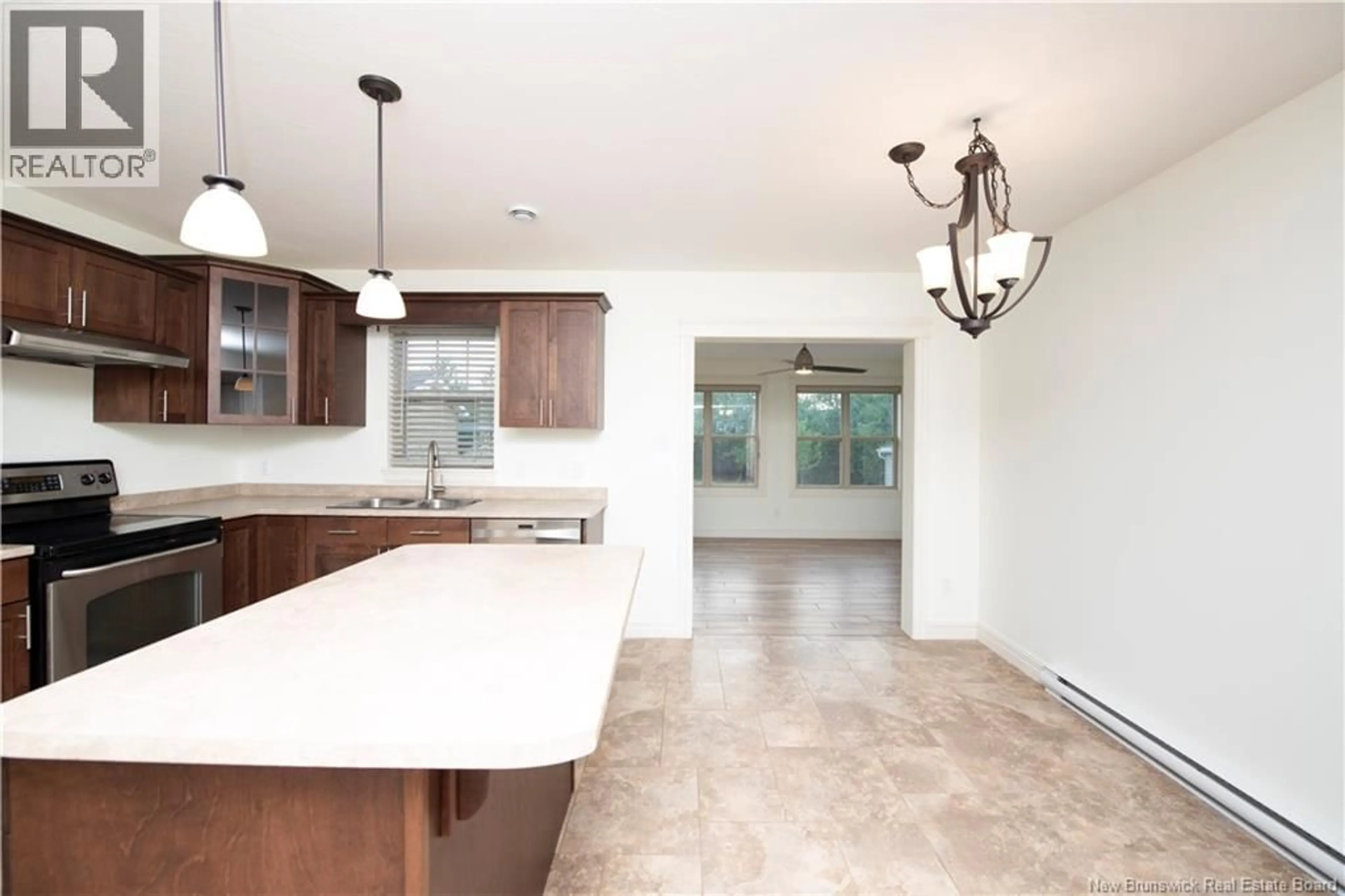 Open concept kitchen, ceramic/tile floor for 50 NORTHUMBERLAND DRIVE, Moncton New Brunswick E1A6C3